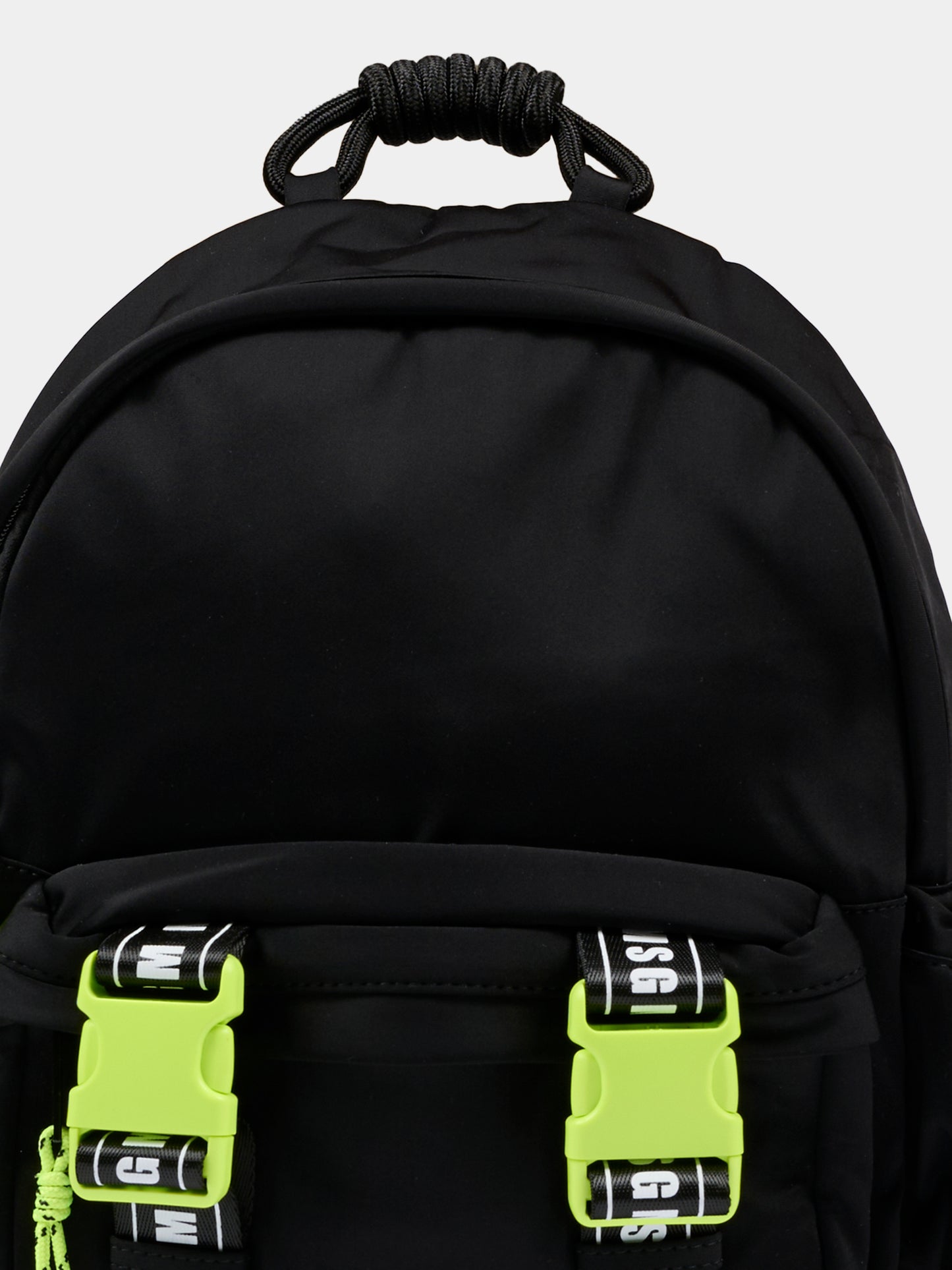 Zaino nero per bambini con logo,Msgm Kids,F5MSJUBP084 110/41