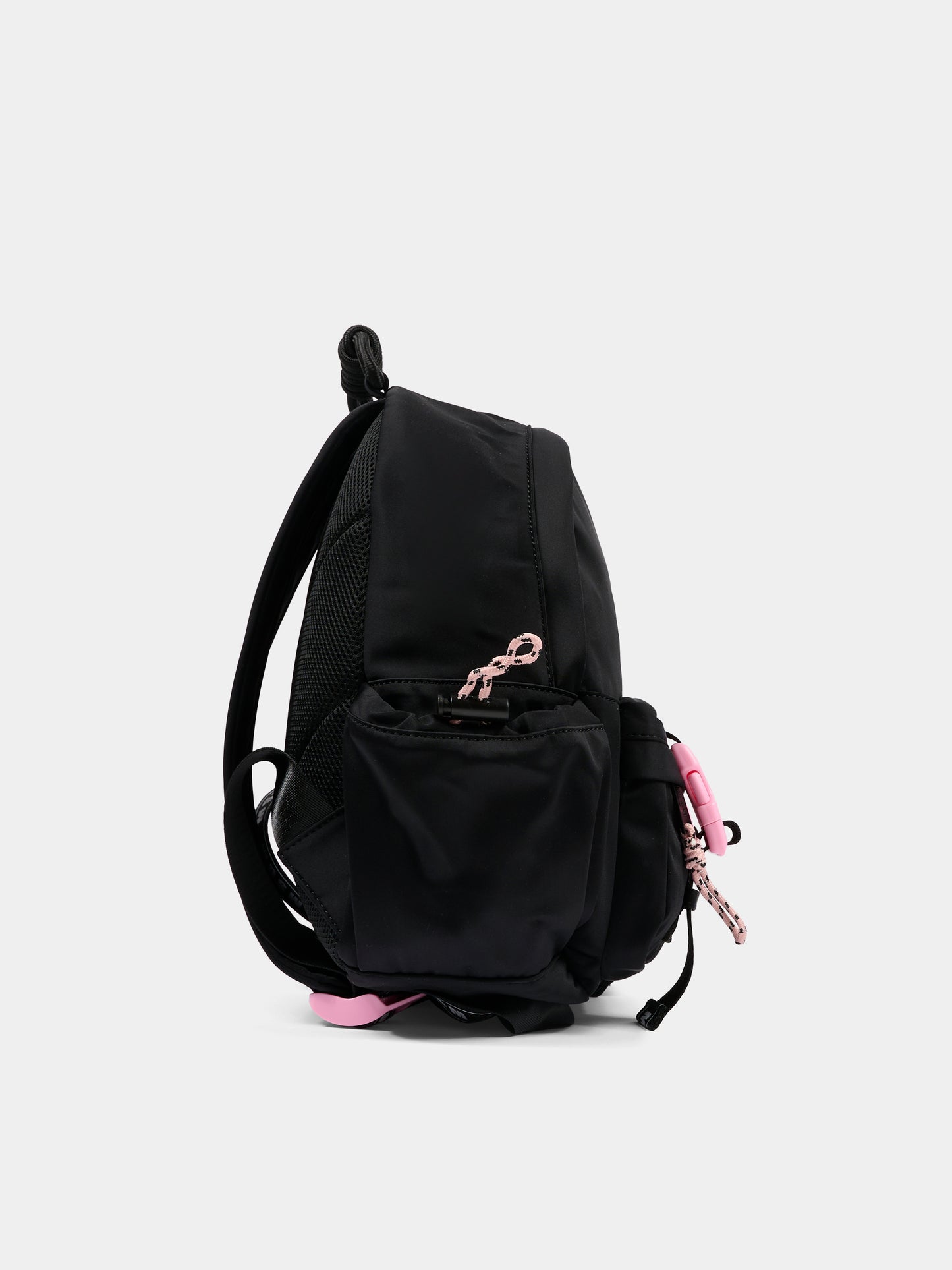 Zaino nero per bambina con logo,Msgm Kids,F5MSJUBP084 110/83