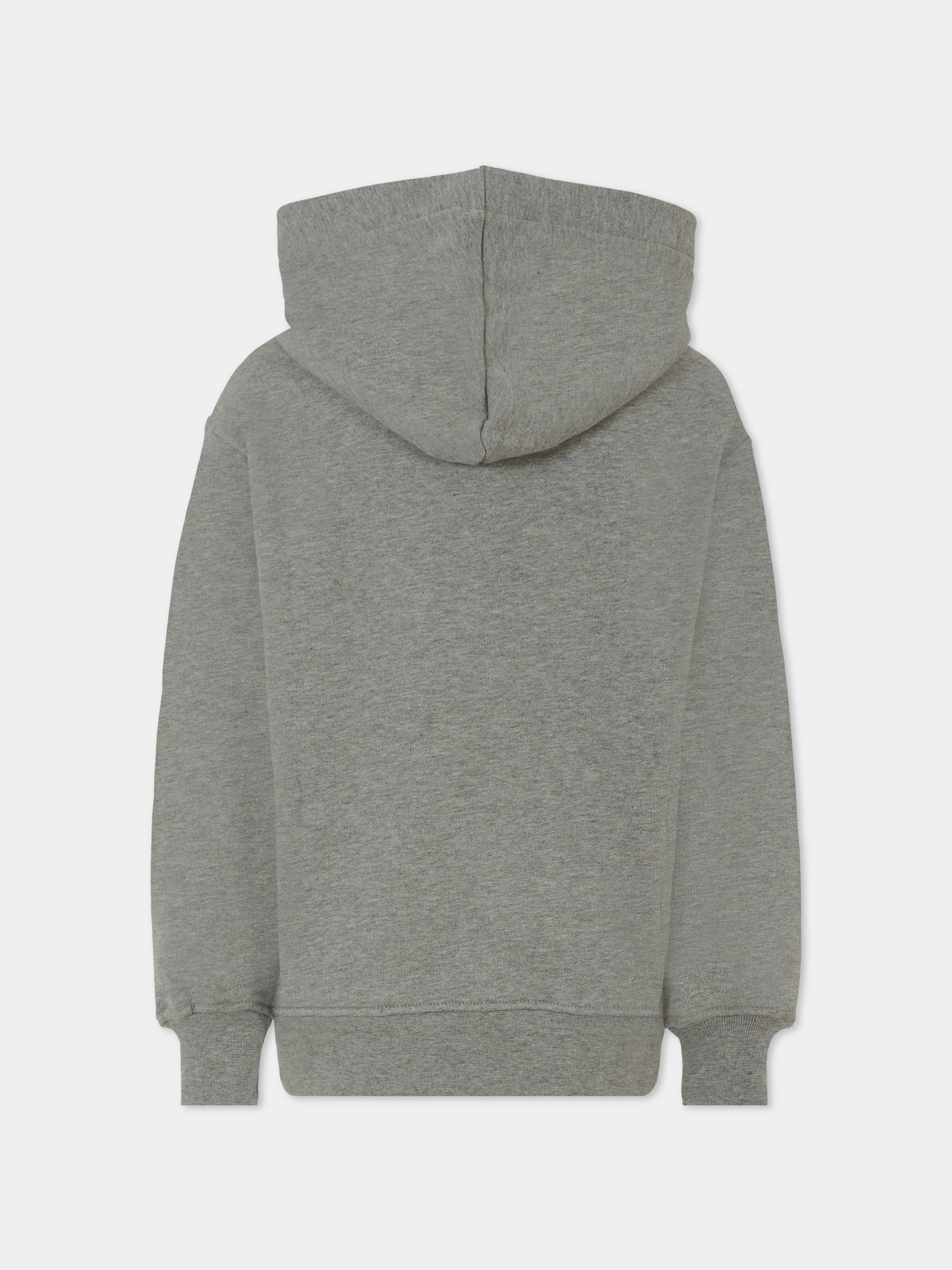 Felpa griga per bambini con logo,Msgm Kids,F5MSJUHS019 104