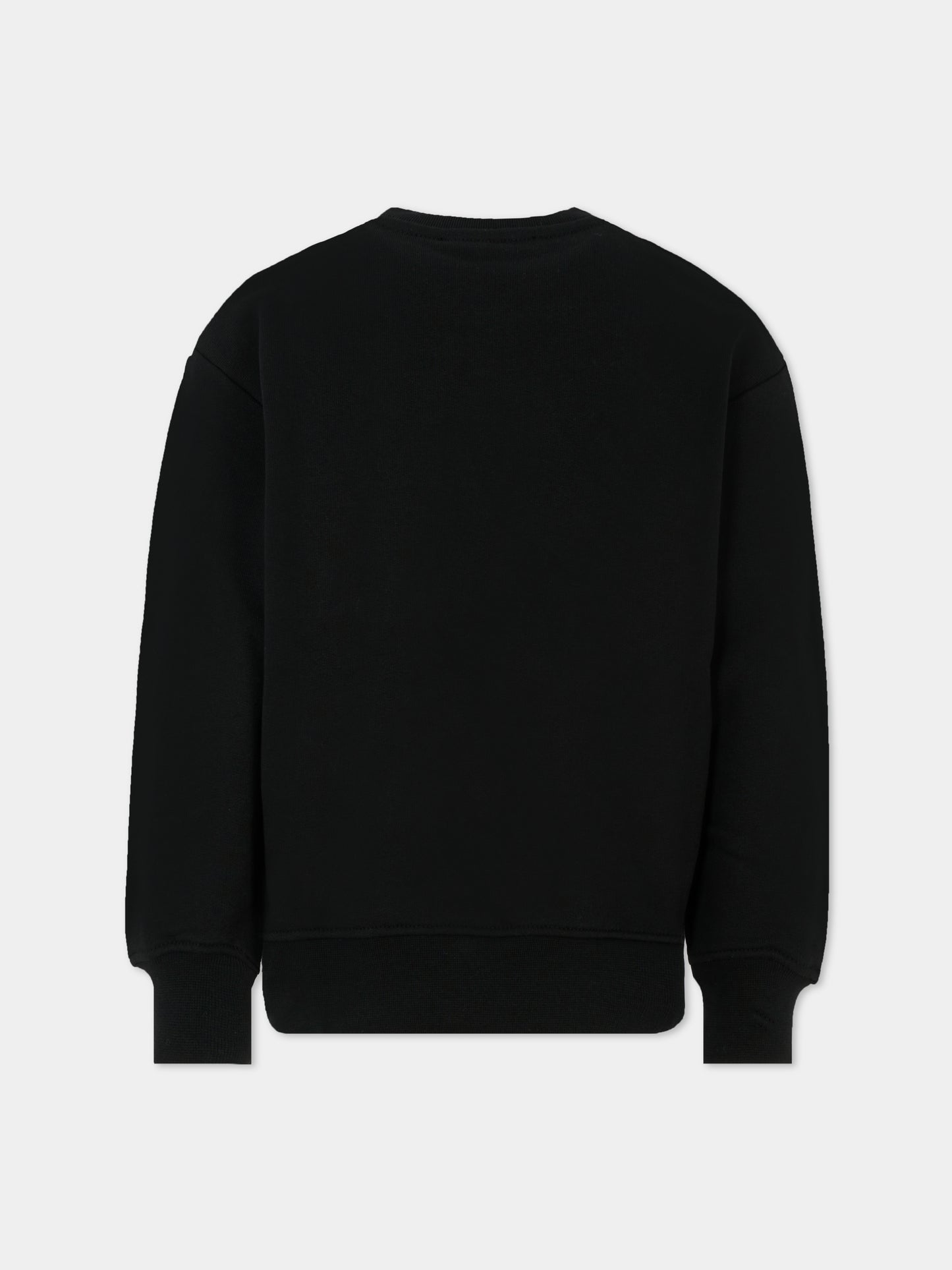 Felpa nera per bambini con logo,Msgm Kids,F5MSJUSW018 110