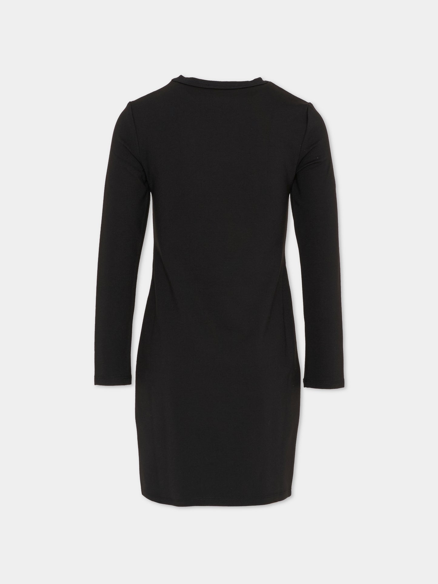 Vestito nero per bambina con logo,Calvin Klein Kids,25WCKIG0IG03042 BEH