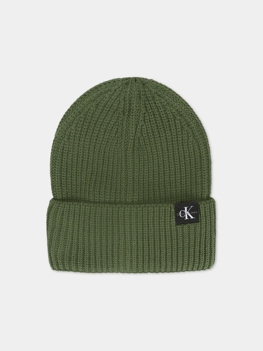 Cappello verde per bambini con logo,Calvin Klein Kids,25WCKIU0IU00440 LLP
