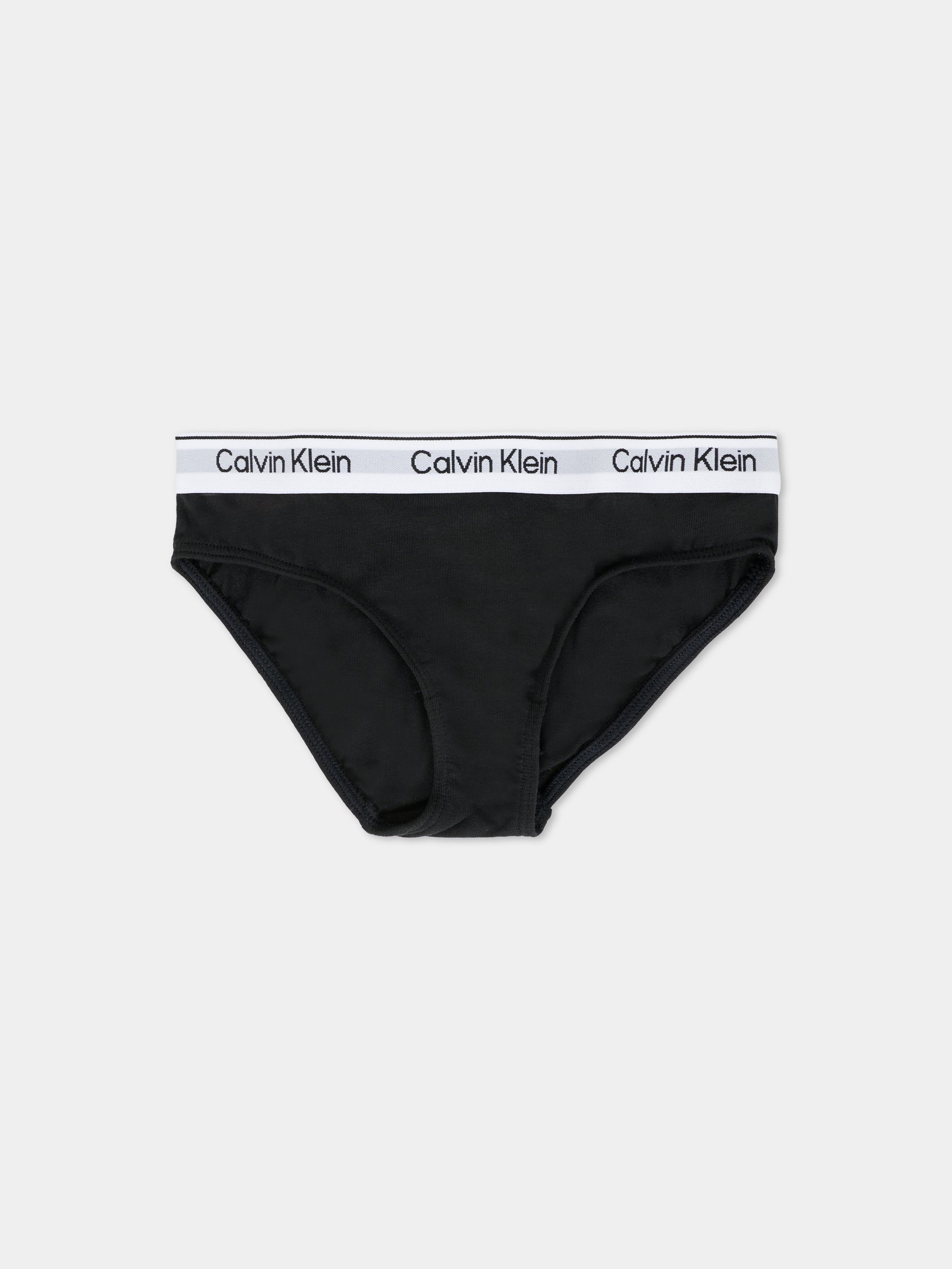 Set slip neri per bambina con logo,Calvin Klein Kids,G80G800726 0SA