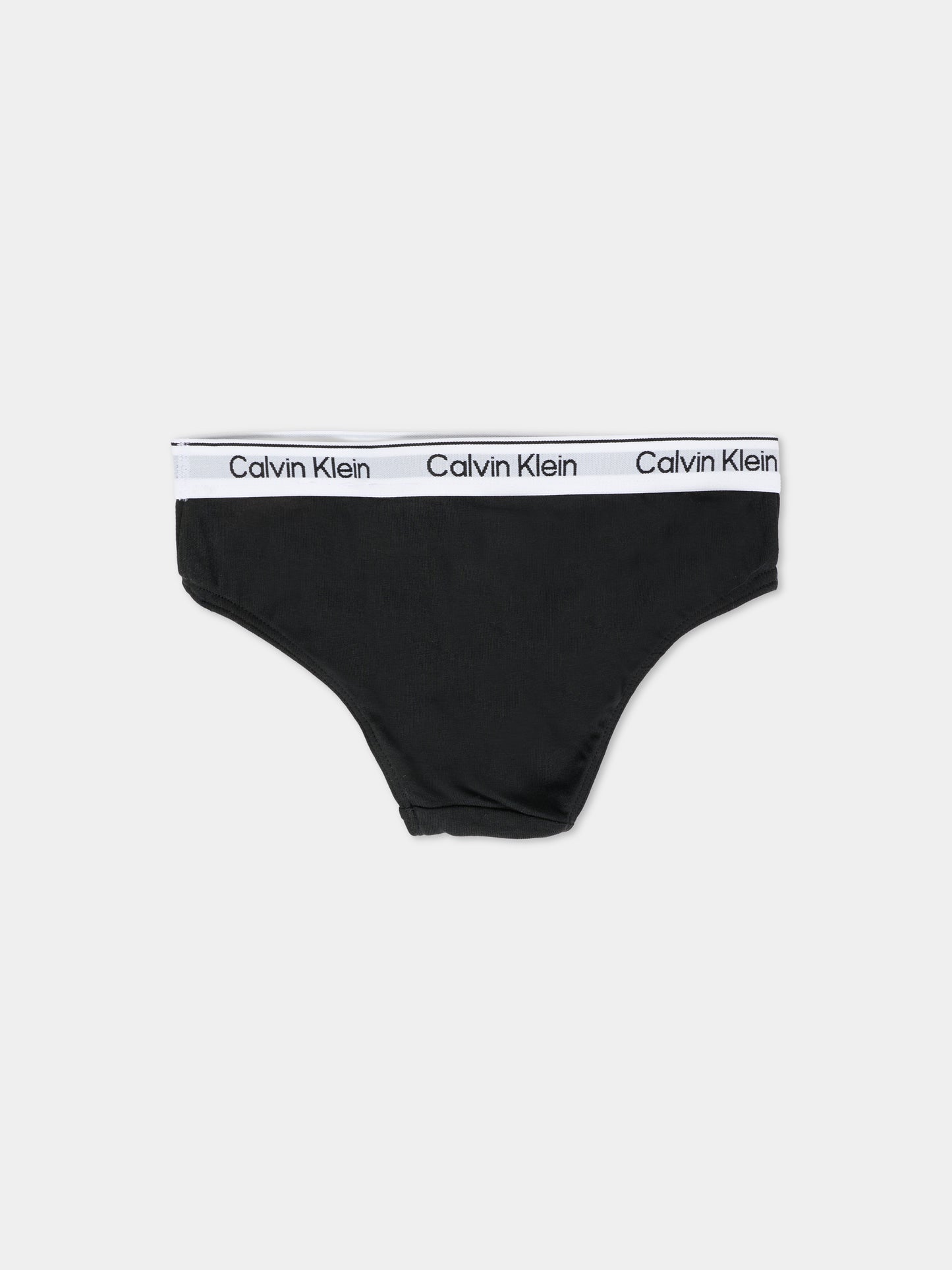Set slip neri per bambina con logo,Calvin Klein Kids,G80G800726 0SA