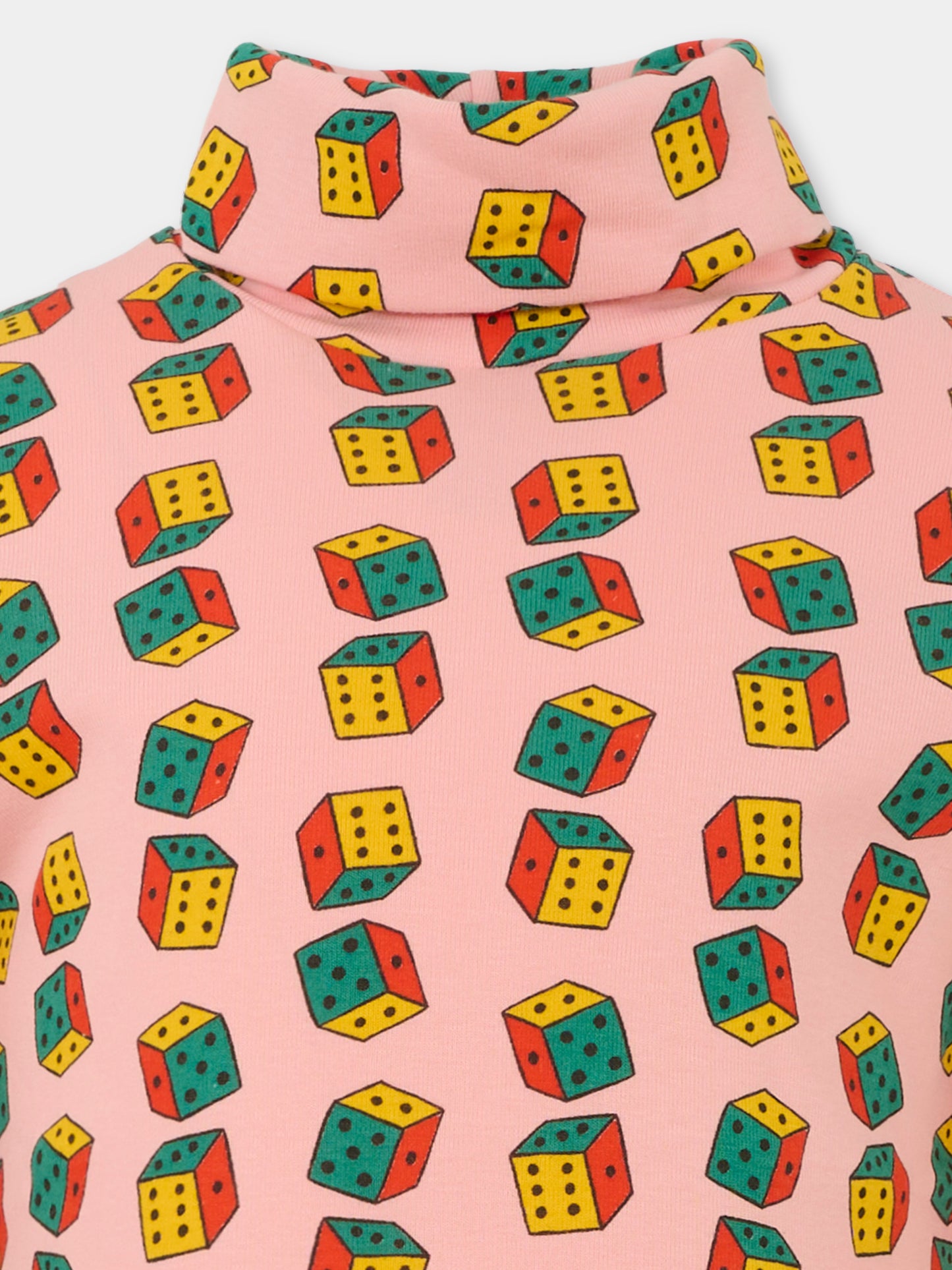 Dolcevita multicolor per bambina con dadi all over,Bobo Choses,B225AC025