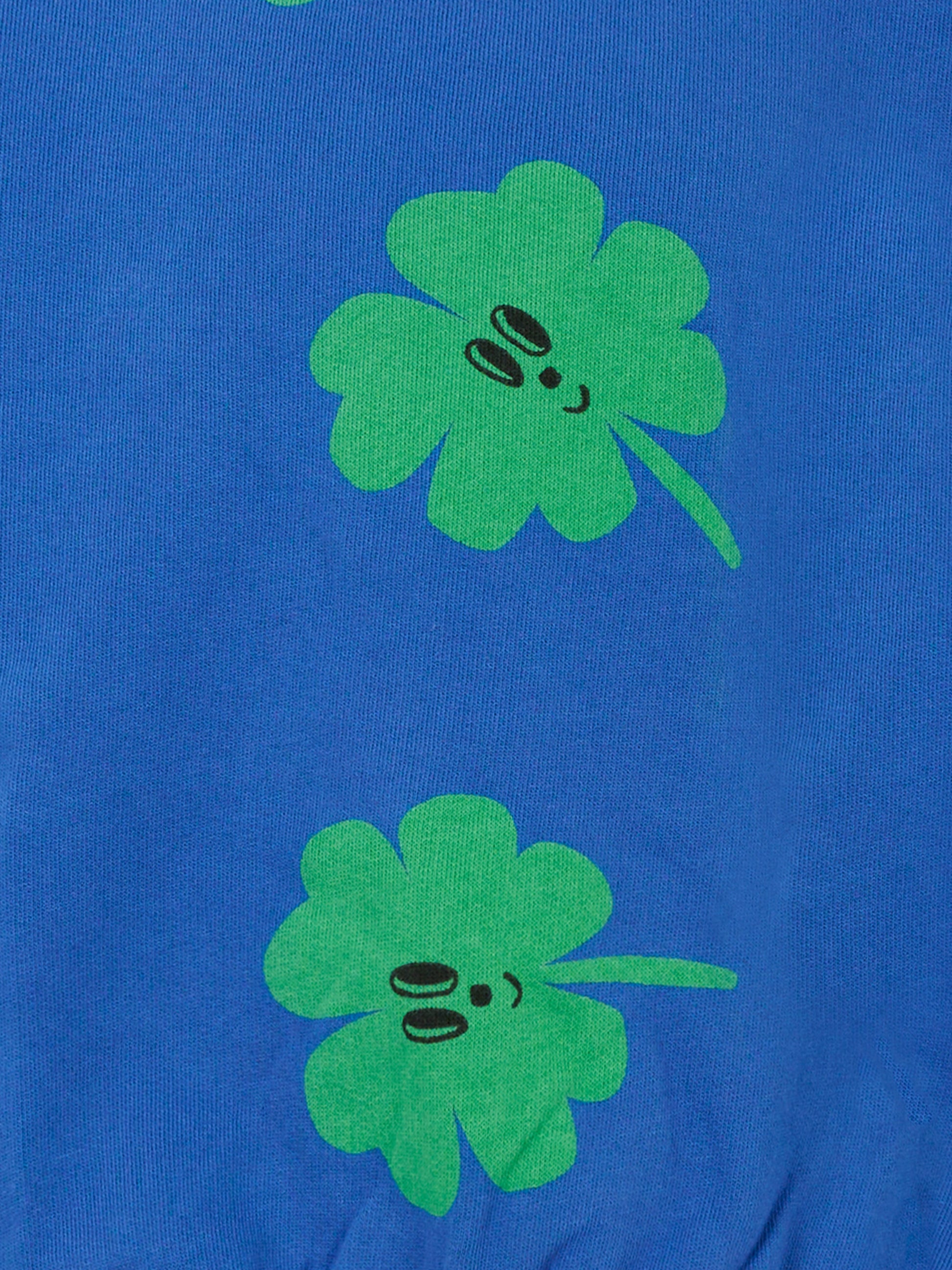 Felpa blu per bambini con quadrifogli,Bobo Choses,B225AC039