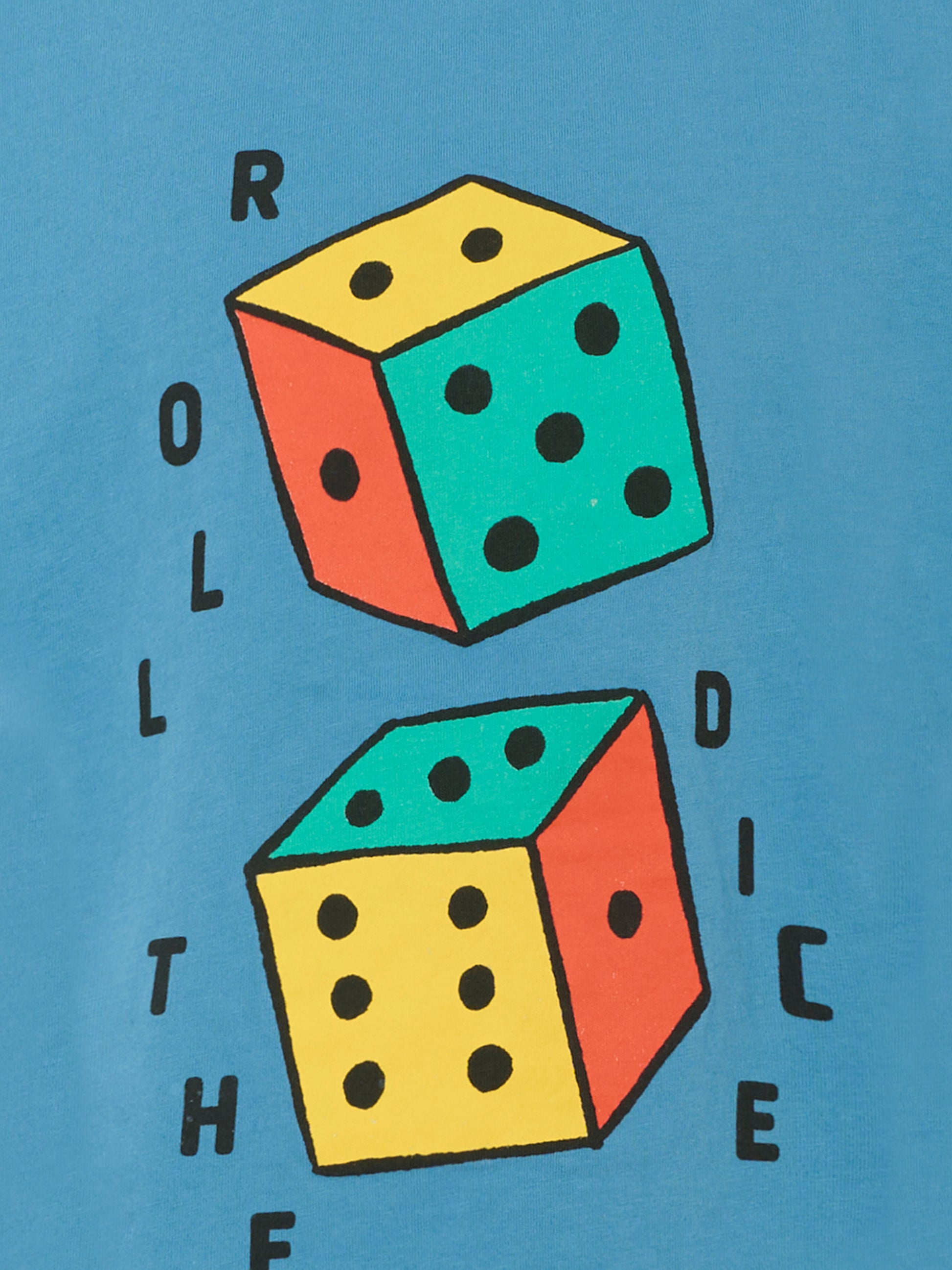 T-shirt azzurra per bambini con dadi,Bobo Choses,B225AC003