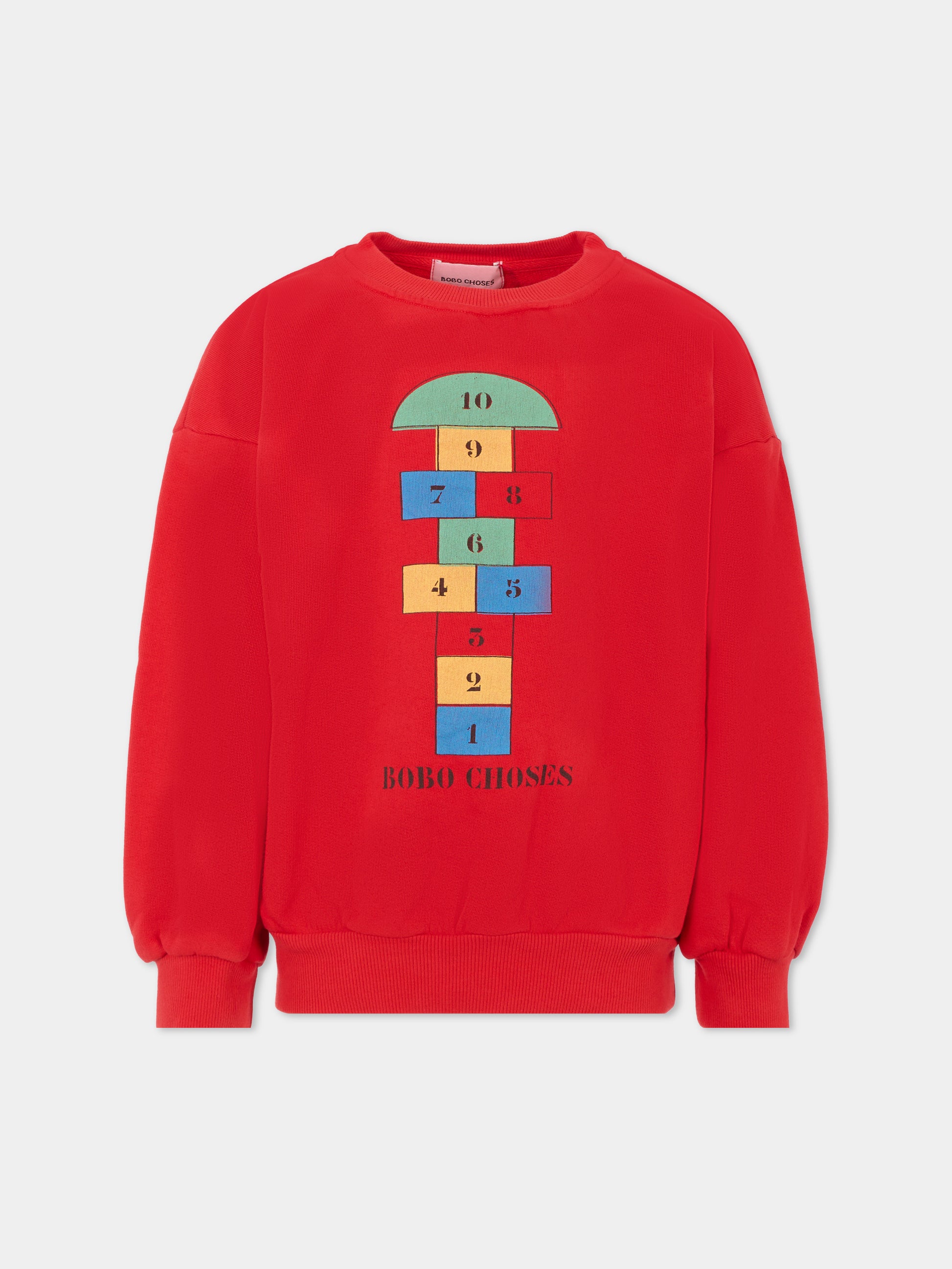 Felpa rossas per bambini con gioco campana,Bobo Choses,B225AC036