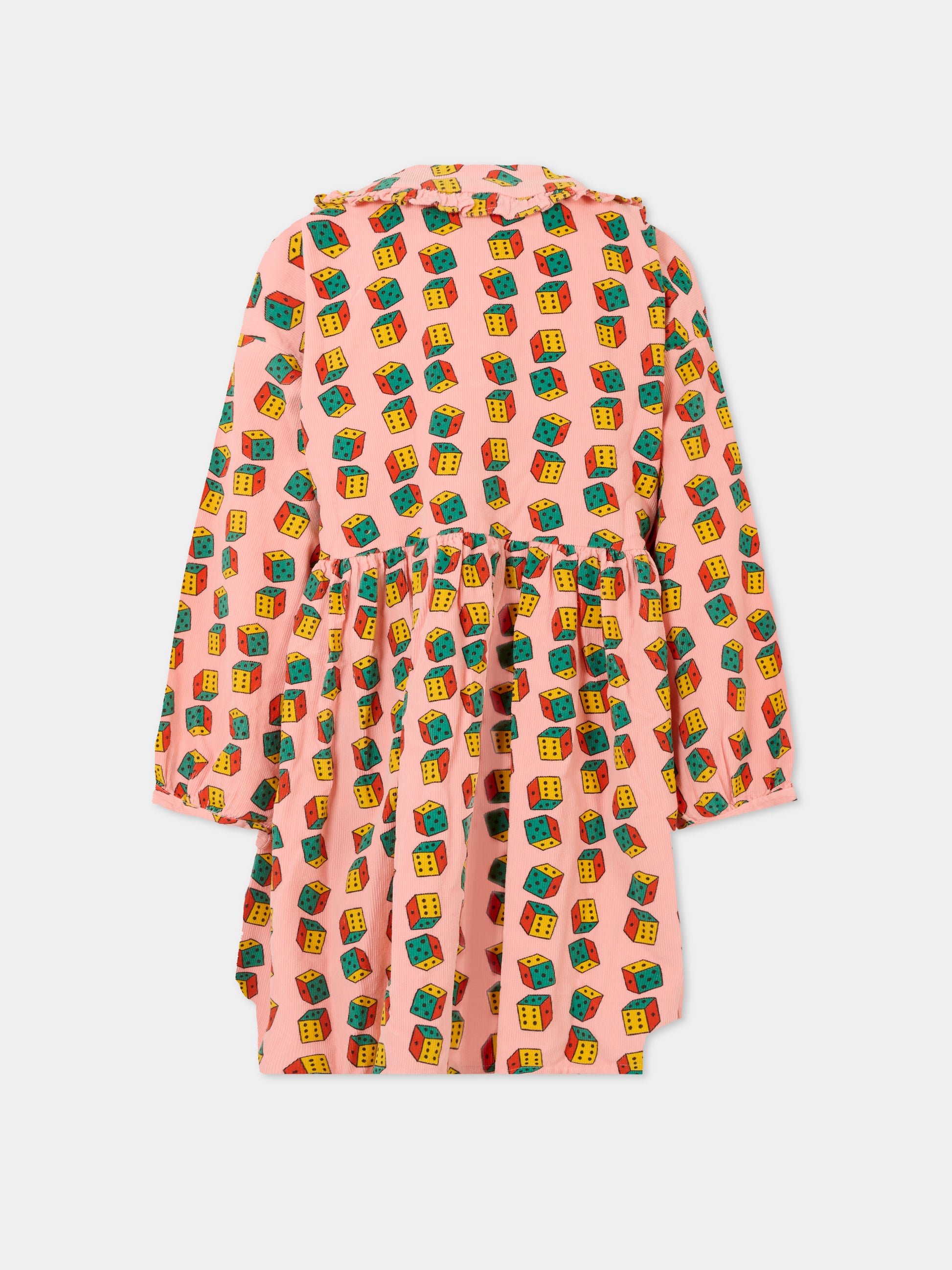 Vestito rosa per bambina con dadi,Bobo Choses,B225AC146