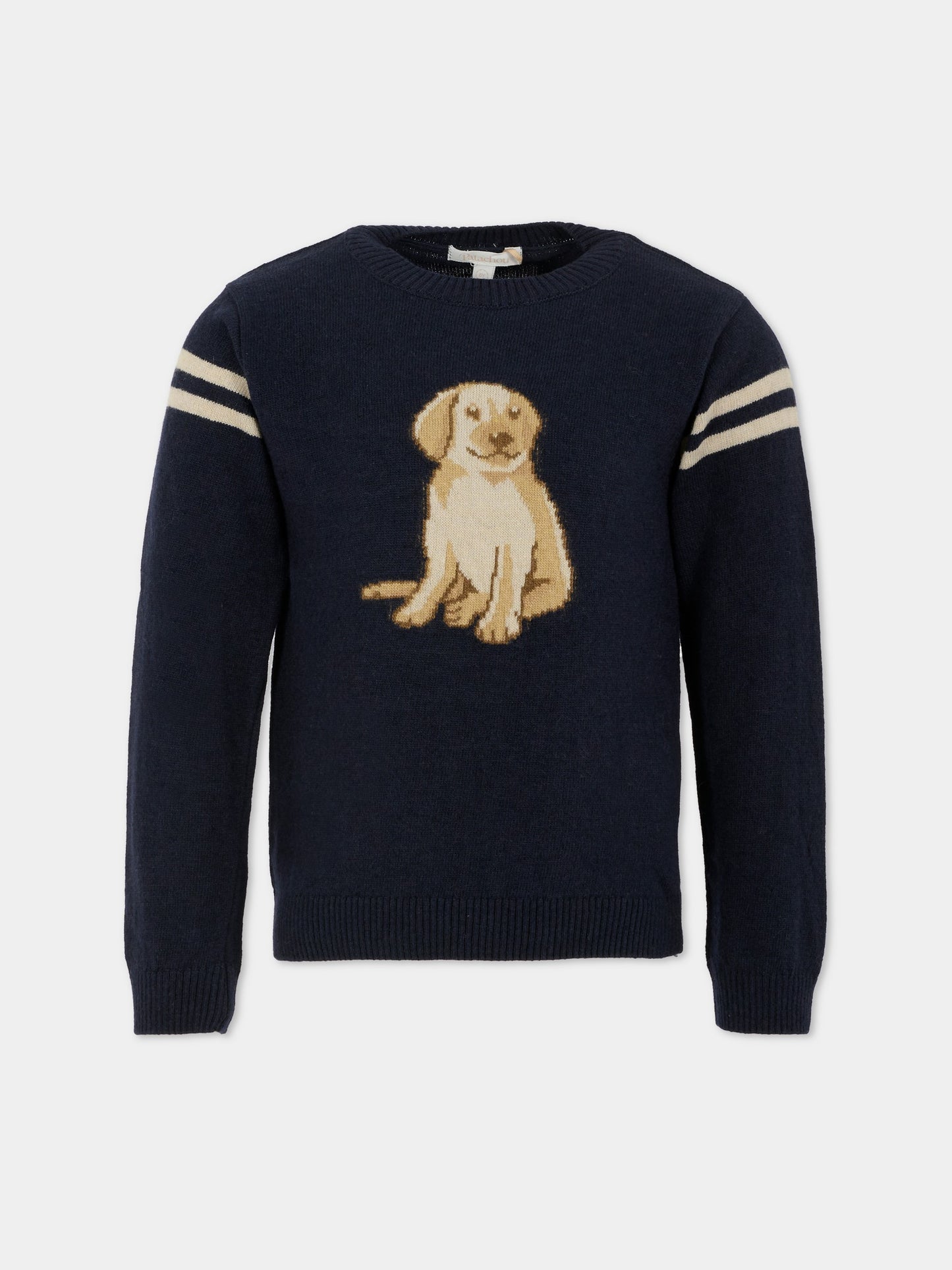 Maglione blu per bambino con cane,Patachou,PAP SWE4133367 360