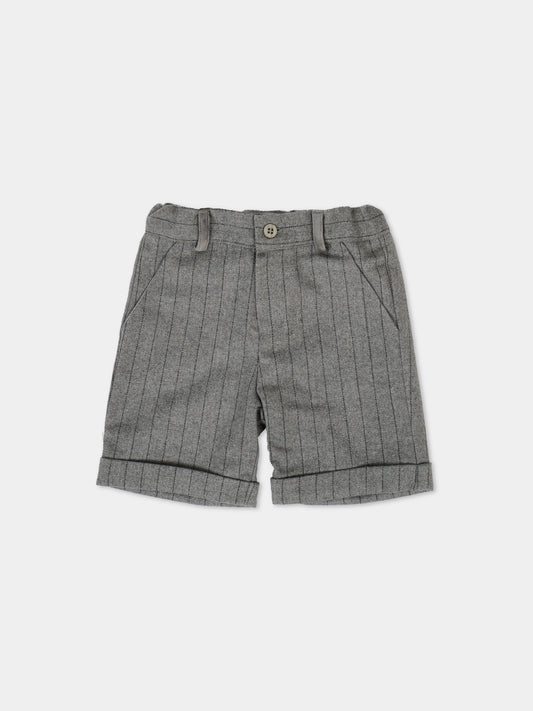 Shorts grigi per neonato gessati,Patachou,PAP CL4133388 C0013