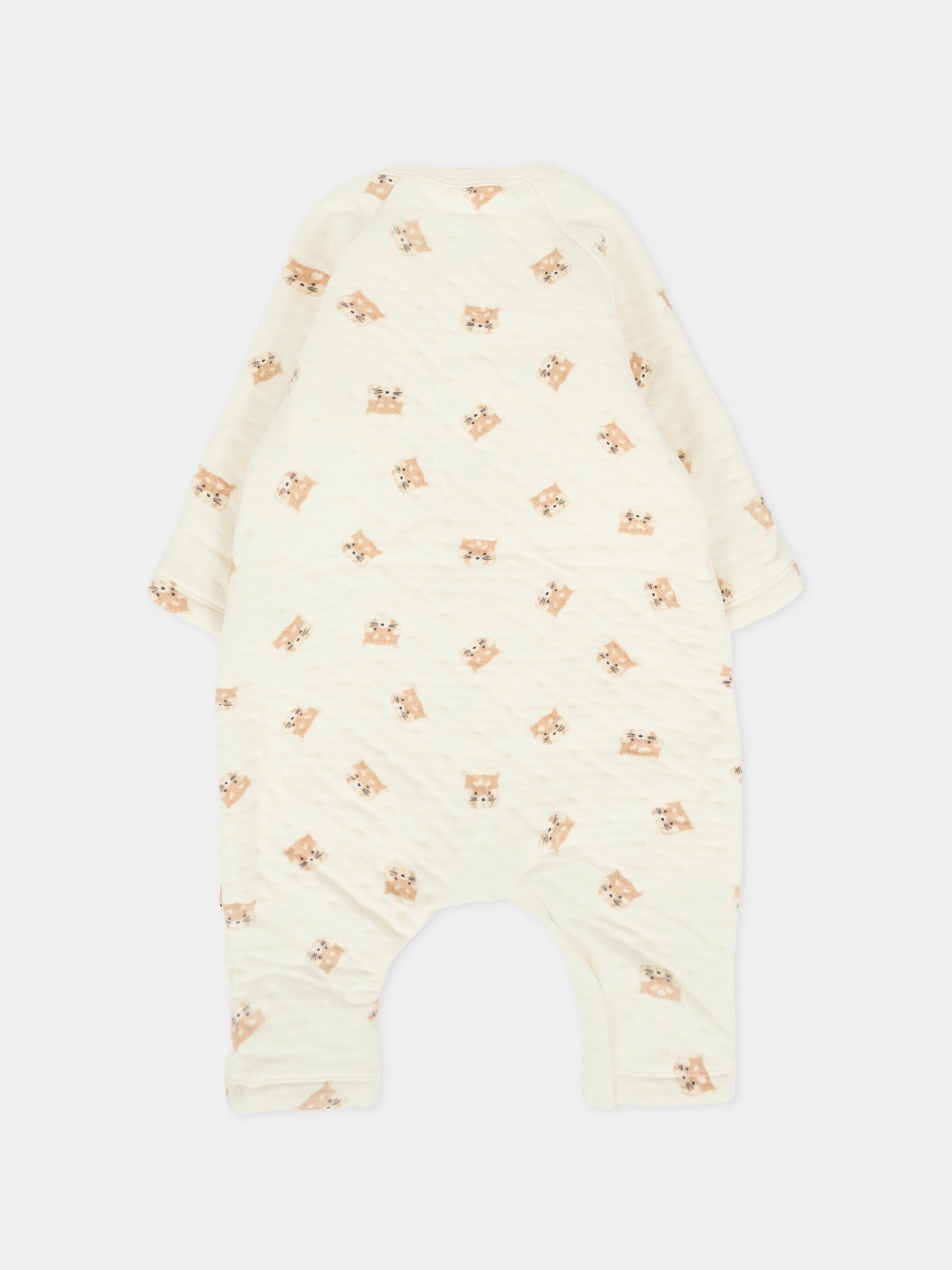 Tutina avorio per neonata con panda rosso,Petit Bateau,A0ECU 01