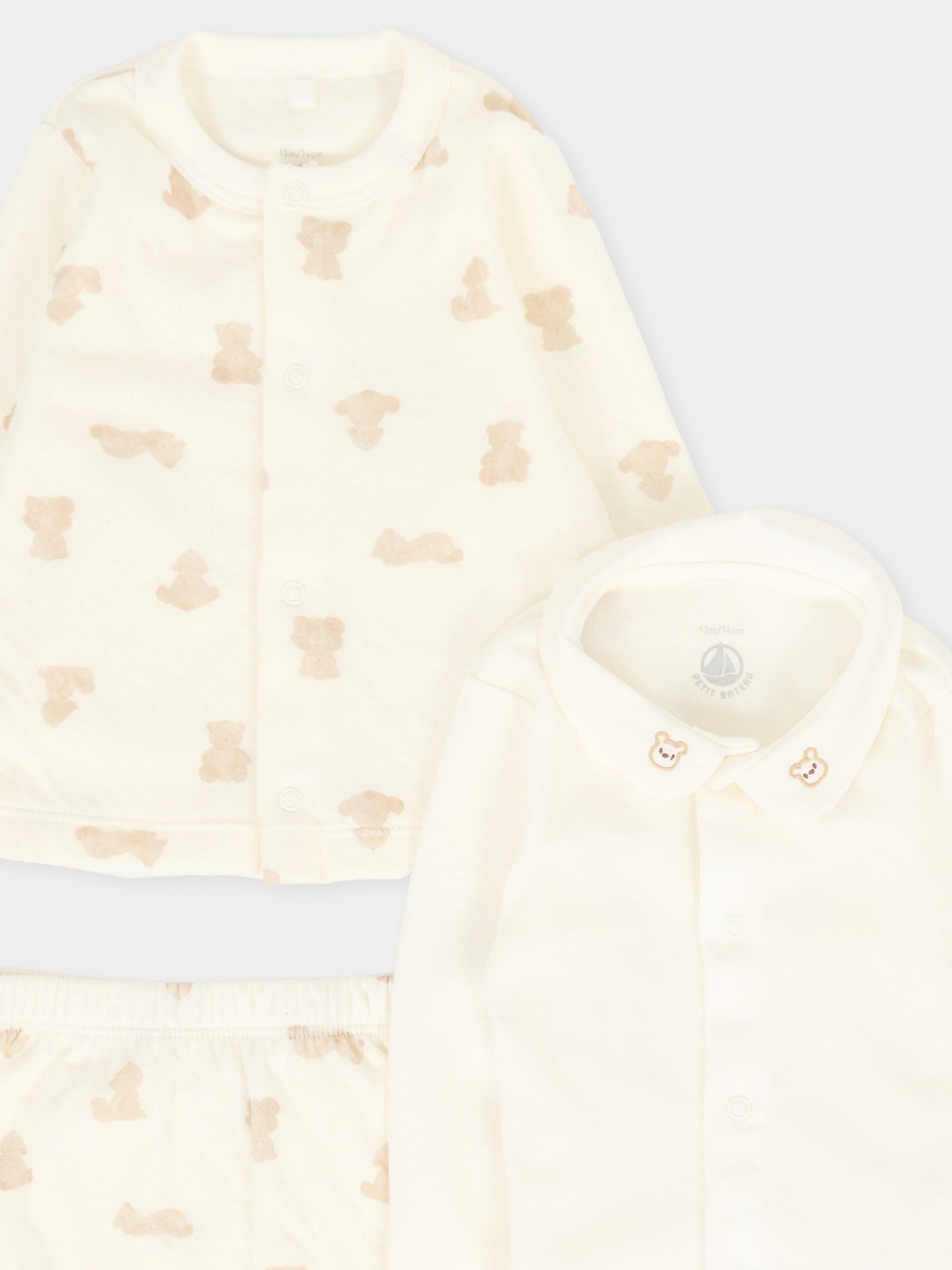 Completo nascita per neonati con orsetti,Petit Bateau,A0DTW 01