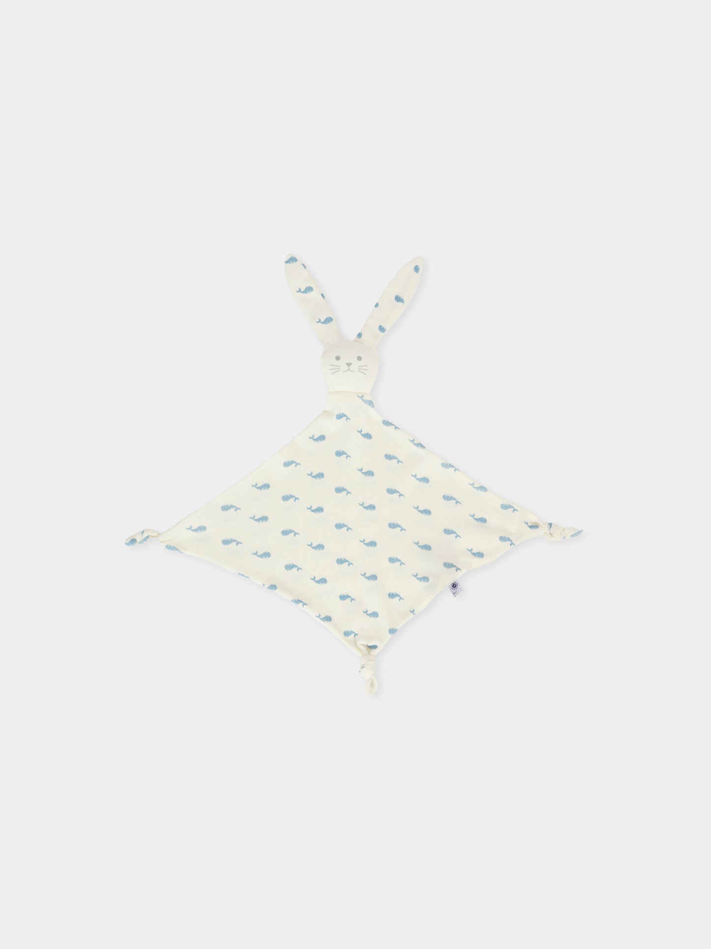 Doudou bianco per neonati con balene,Petit Bateau,A0E1R 01