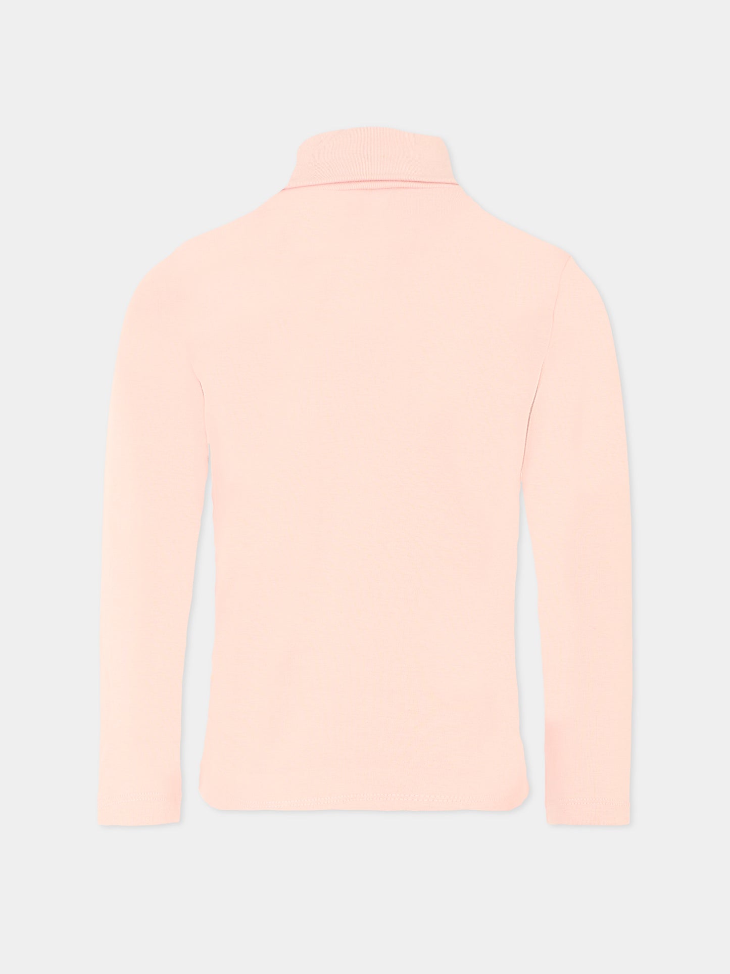 Dolcevita rosa per bambina con logo,Petit Bateau,A0EF5 65