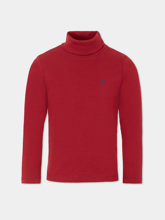 Dolcevita bordeaux per bambini con logo,Petit Bateau,A0EF5 67