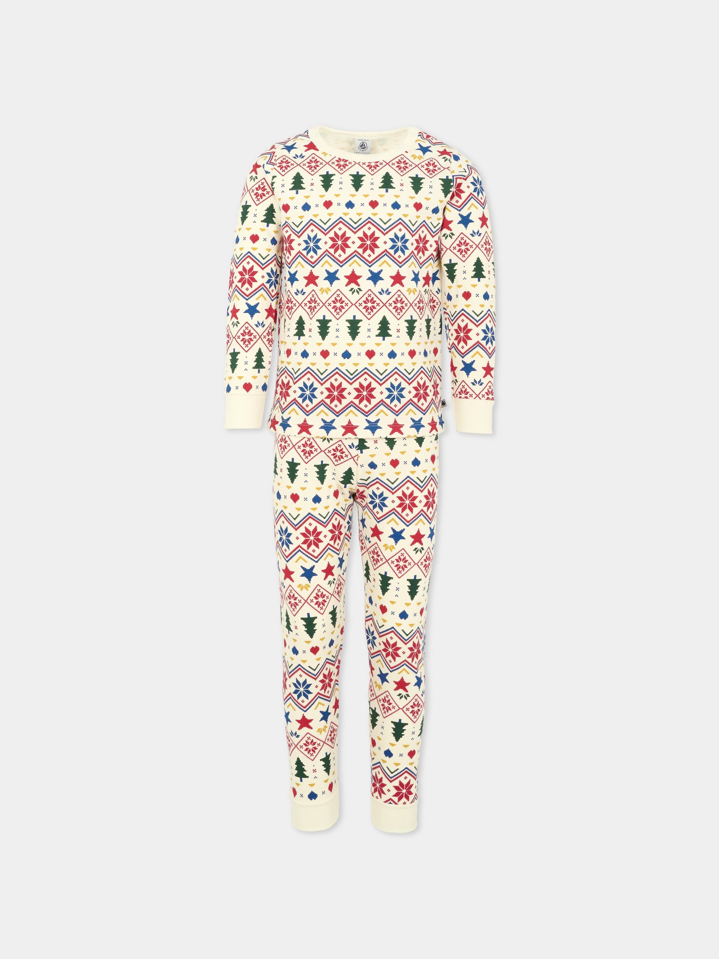 Pigiama multicolor per bambini con motivo natalizio,Petit Bateau,A0DW5 01