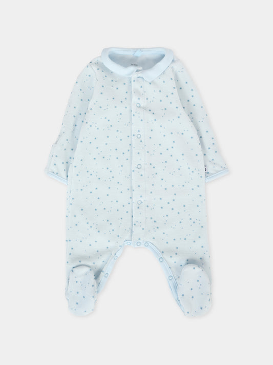 Tutina celeste per neonato con stelle,Petit Bateau,A0DUI 01