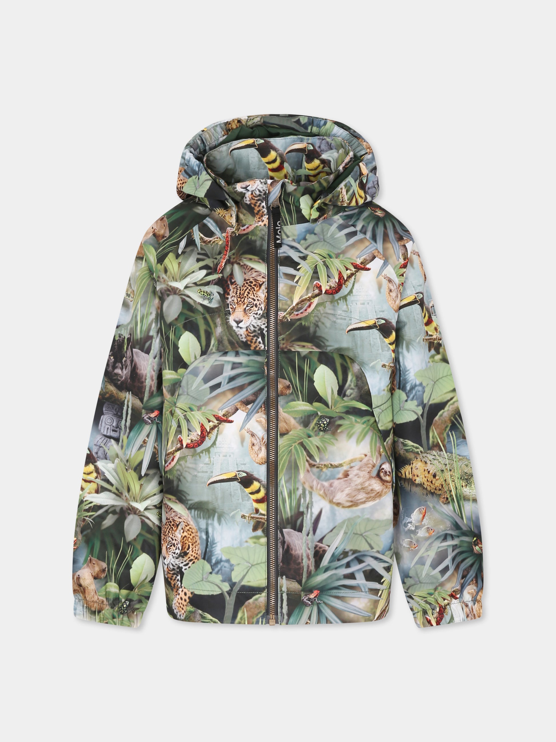 Giacca a vento Hoplas multicolor per bambino con stampa giungla,Molo,5S25M312 9334