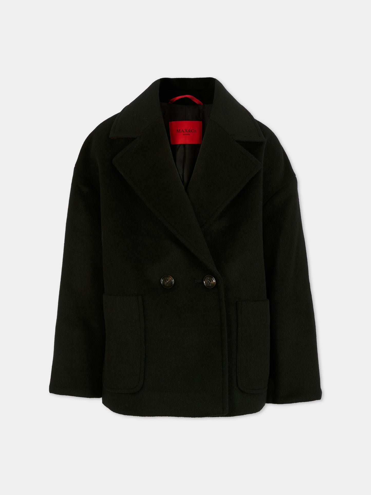 Cappotto nero per bambina,Max&co,MX0229-MX052-MX900