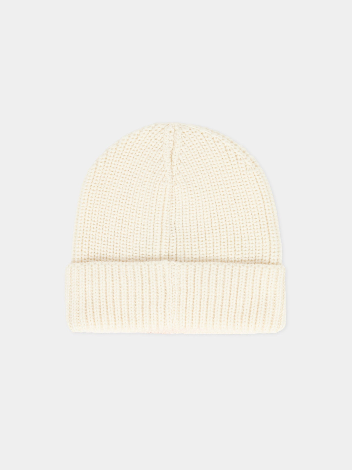 Berretto avorio per bambina con patch,Max&co,MX0242-MX048-MX102