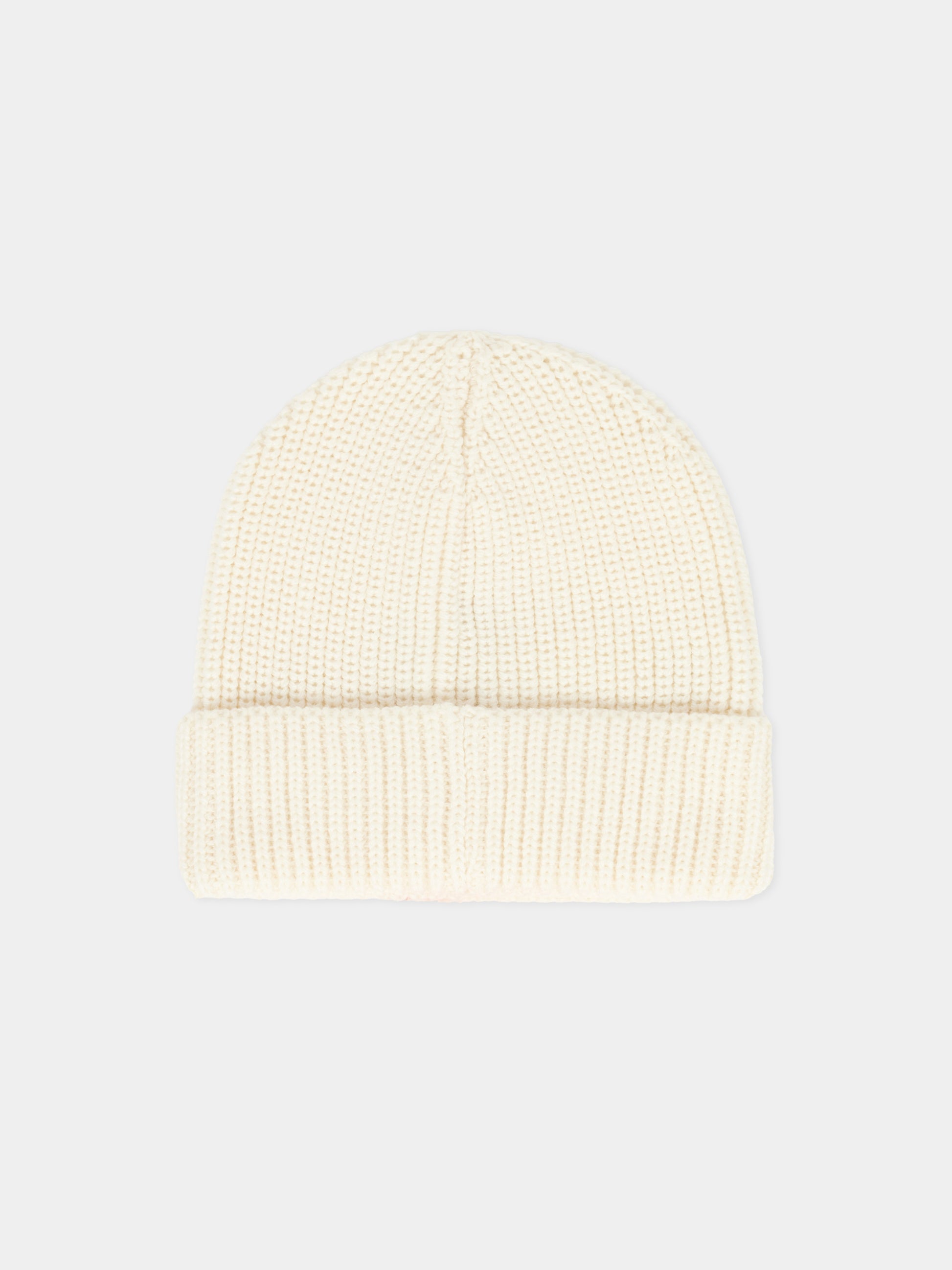 Berretto avorio per bambina con patch,Max&co,MX0242-MX048-MX102