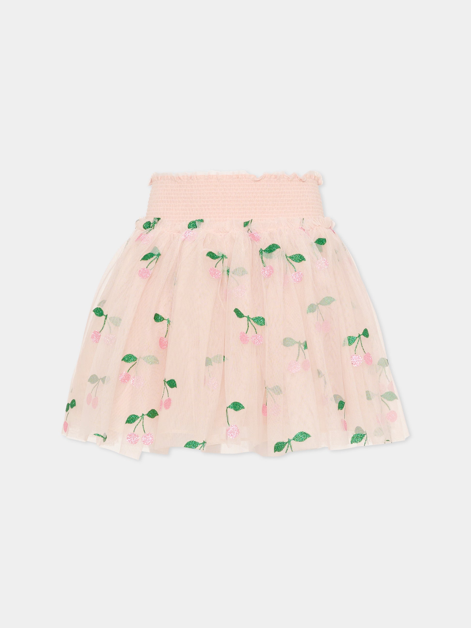 Gonna rosa per bambina con ciliegie,Konges Sløjd,KS104021 MA GRANDE CERISE PINK GLITTER