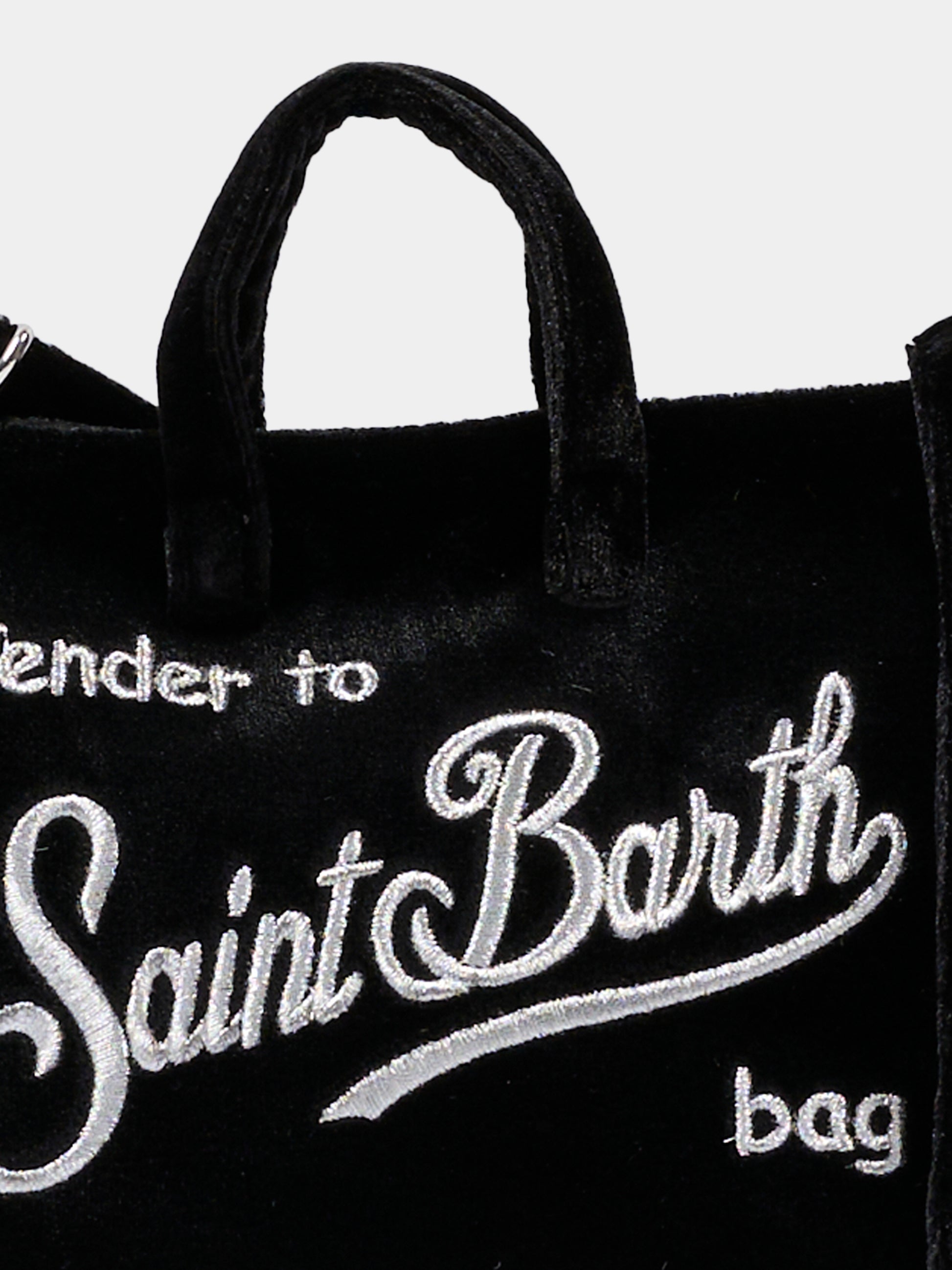 Borsa porta cellulare nera per bambina con logo,Mc2 Saint Barth,PHONE008 - 00207I