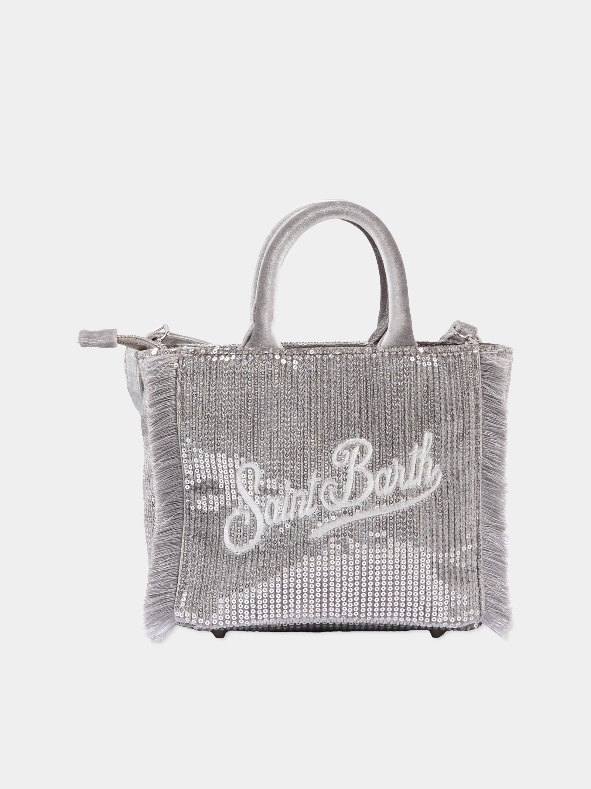 Borsa Vanity Mini argento per bambina con logo,Mc2 Saint Barth,VAMI027 - 01398I