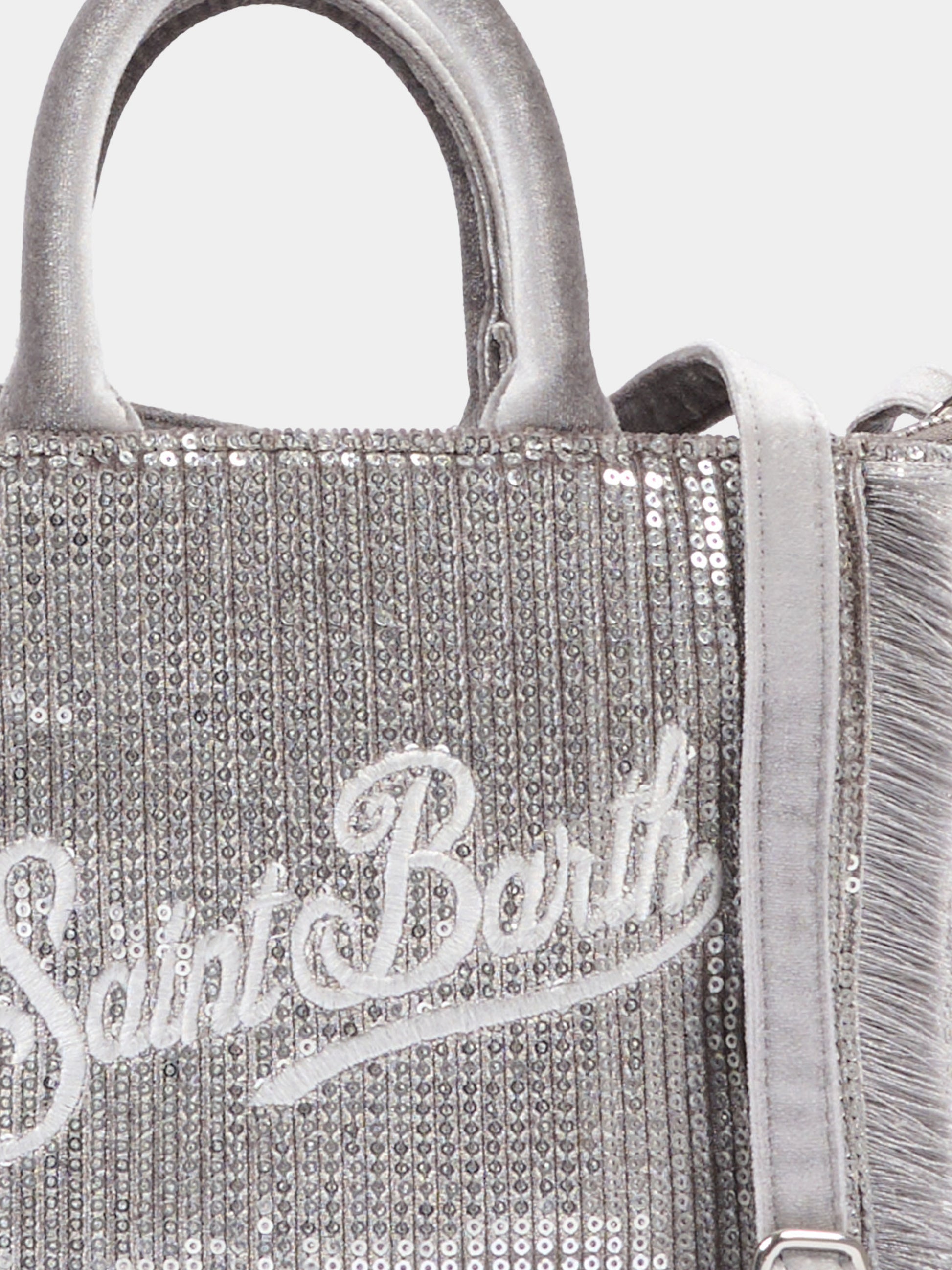 Borsa Vanity Mini argento per bambina con logo,Mc2 Saint Barth,VAMI027 - 01398I