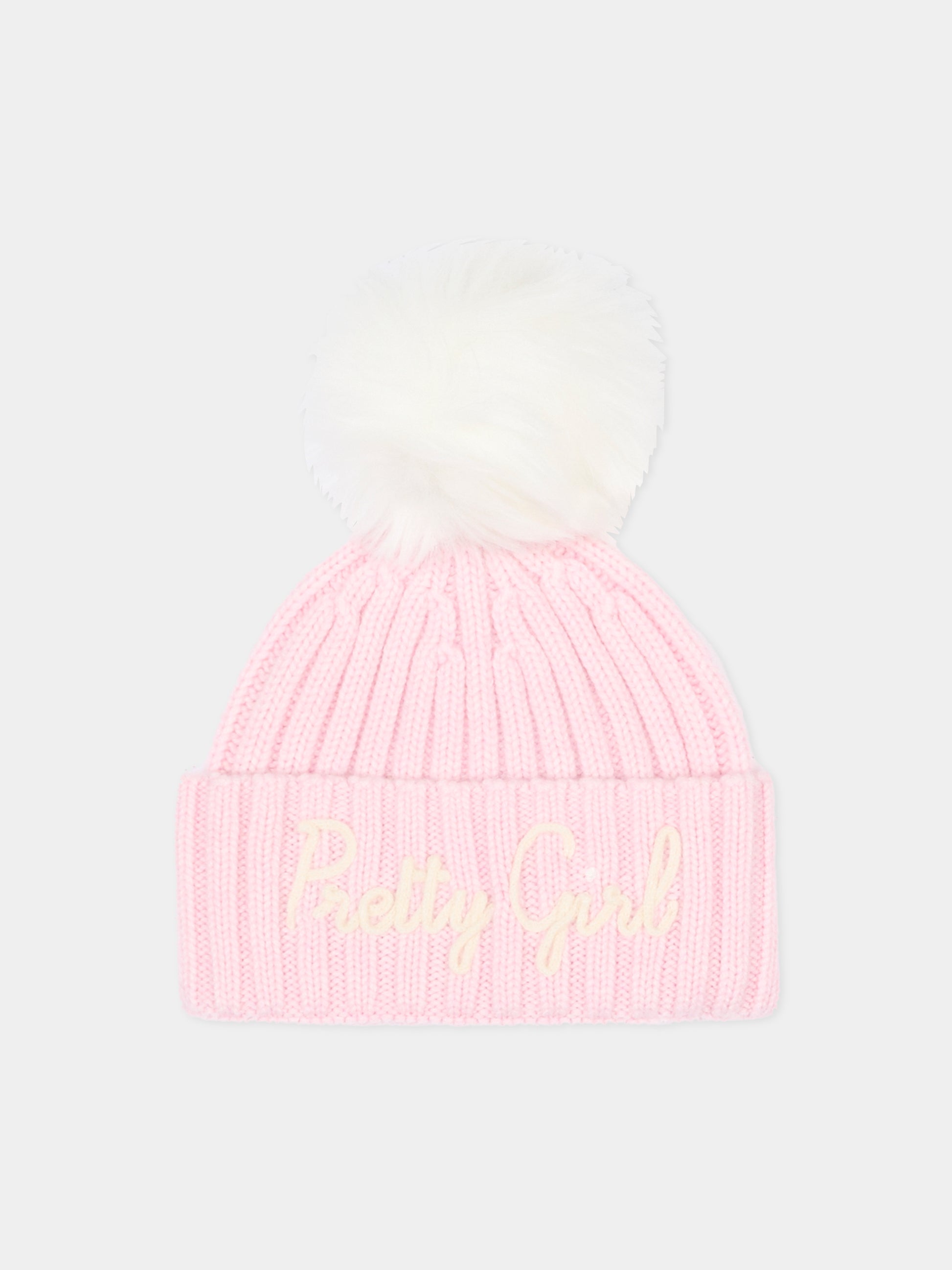 Berretto rosa per bambina con scritta,Mc2 Saint Barth,WENG007 - 02078I