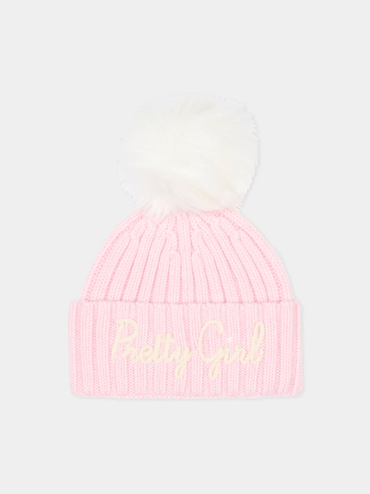 Berretto rosa per bambina con scritta,Mc2 Saint Barth,WENG007 - 02078I