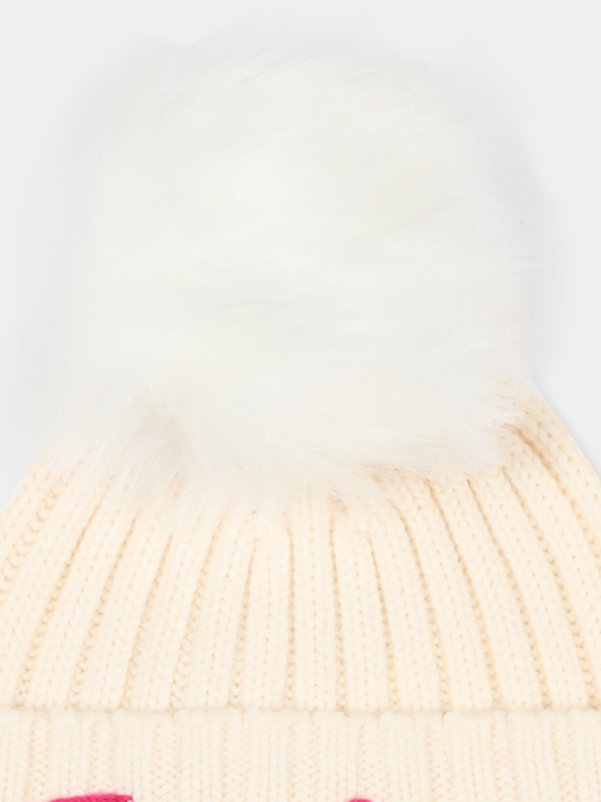 Berretto avorio per bambina con scritta,Mc2 Saint Barth,WENG007 - 02077I