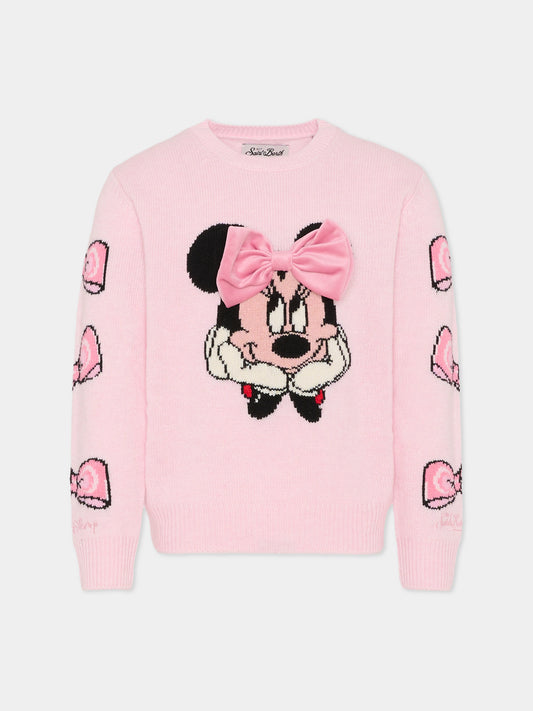Maglione rosa per bambina con Minnie,Mc2 Saint Barth,PRC0001 - 02434I