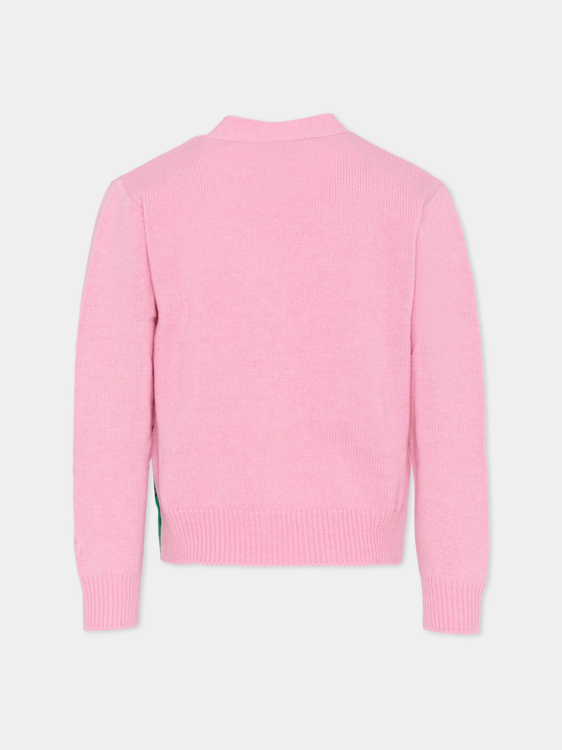 Cardigan rosa per bambina con Snoopy e Mafalda,Mc2 Saint Barth,DIY0001 - 00452I