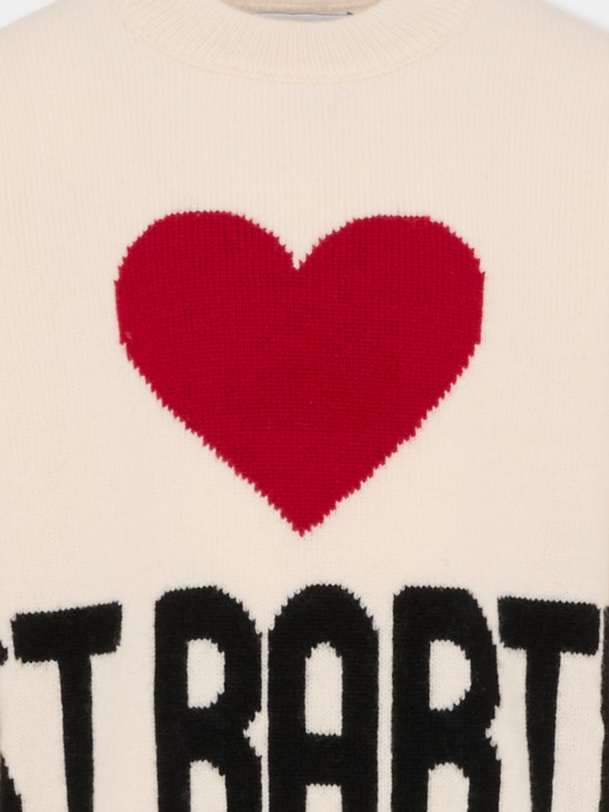 Maglione avorio per bambina con scritta,Mc2 Saint Barth,KYLA004 - 01391I