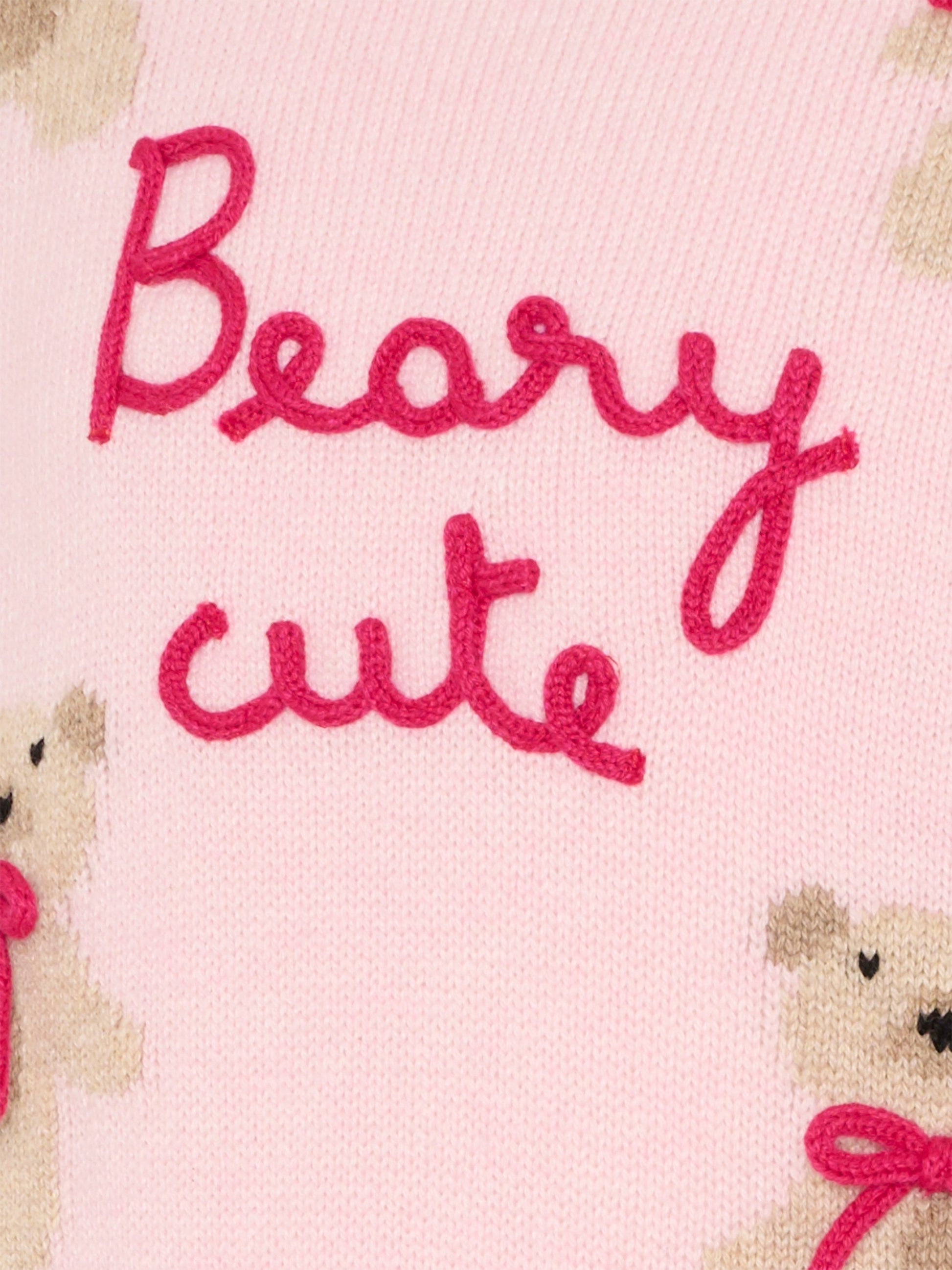 Maglione rosa per bambina con orsi e fiocchi,Mc2 Saint Barth,PRC0005 - 02267I