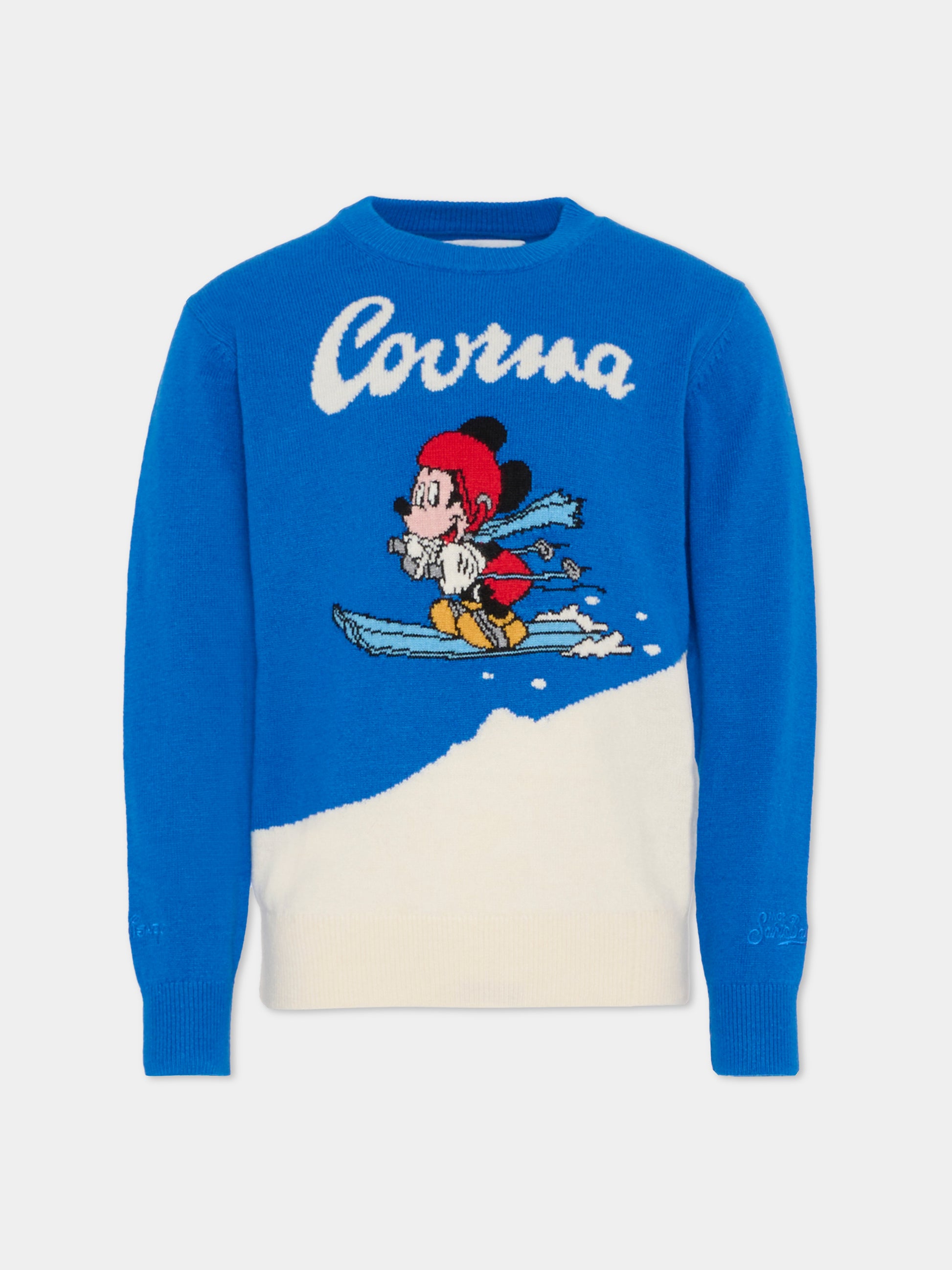 Maglione azzurro per bambino con Topolino,Mc2 Saint Barth,DOU0006 - 00084I