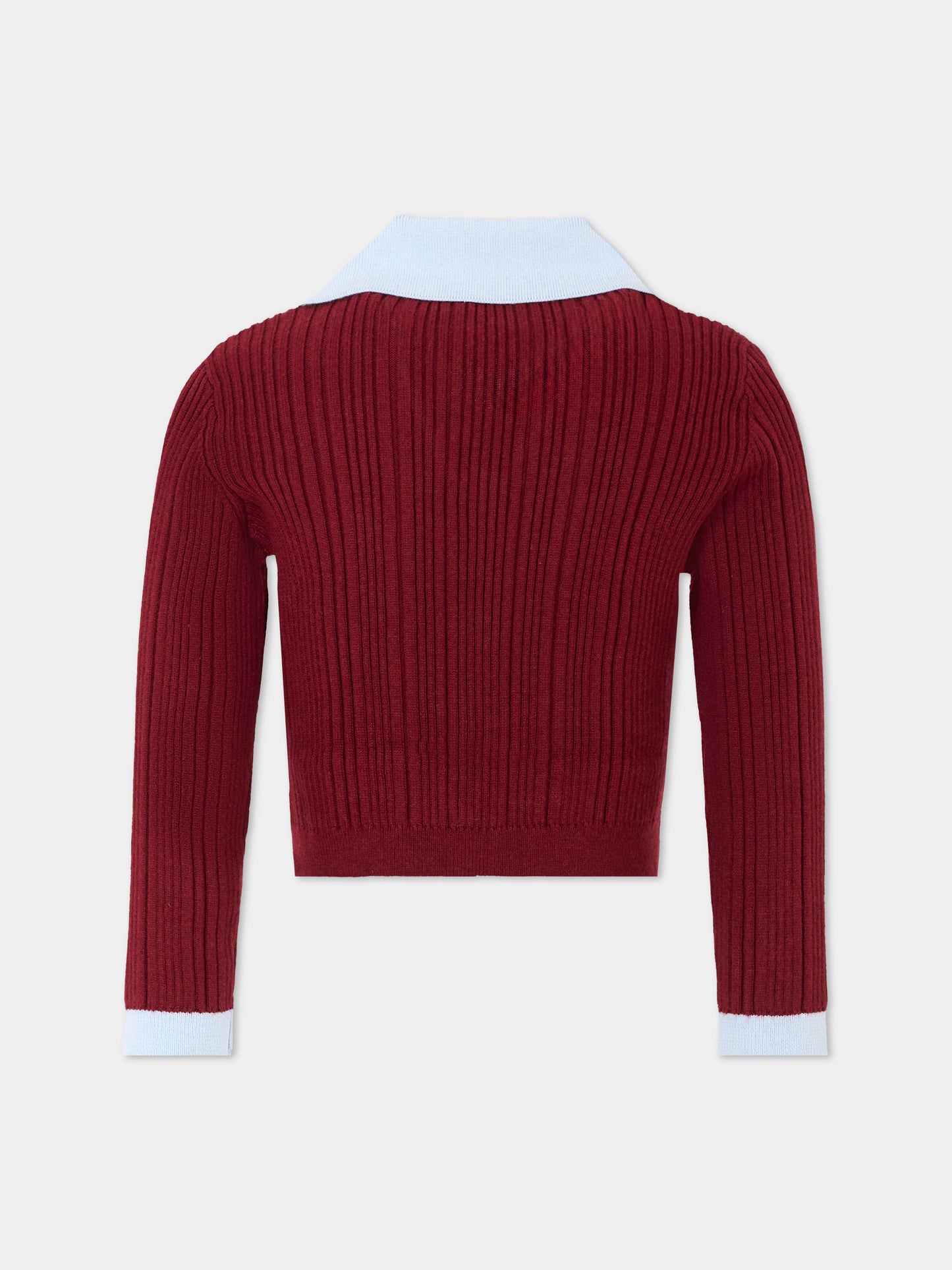 Cardigan bordeaux per bambina,Self-portrait,AW25-700T-BU