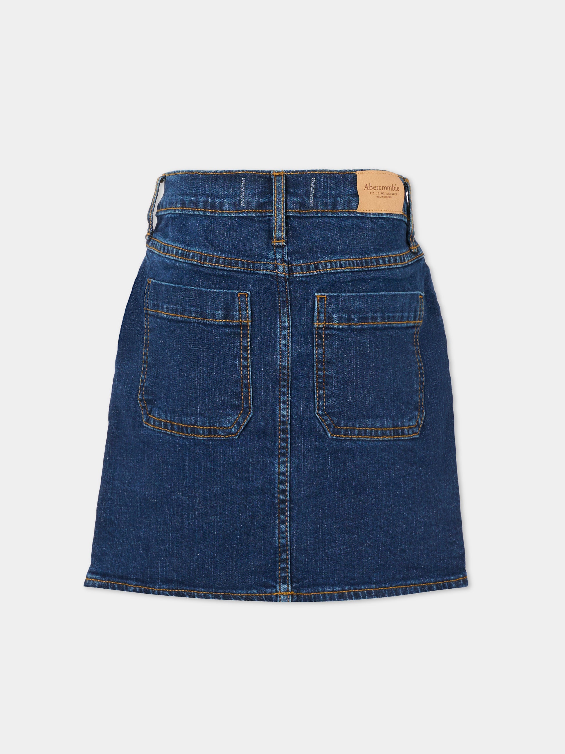 Gonna denim per bambina con logo,Abercrombie & Fitch,AF43AG18 43AG18 DD7