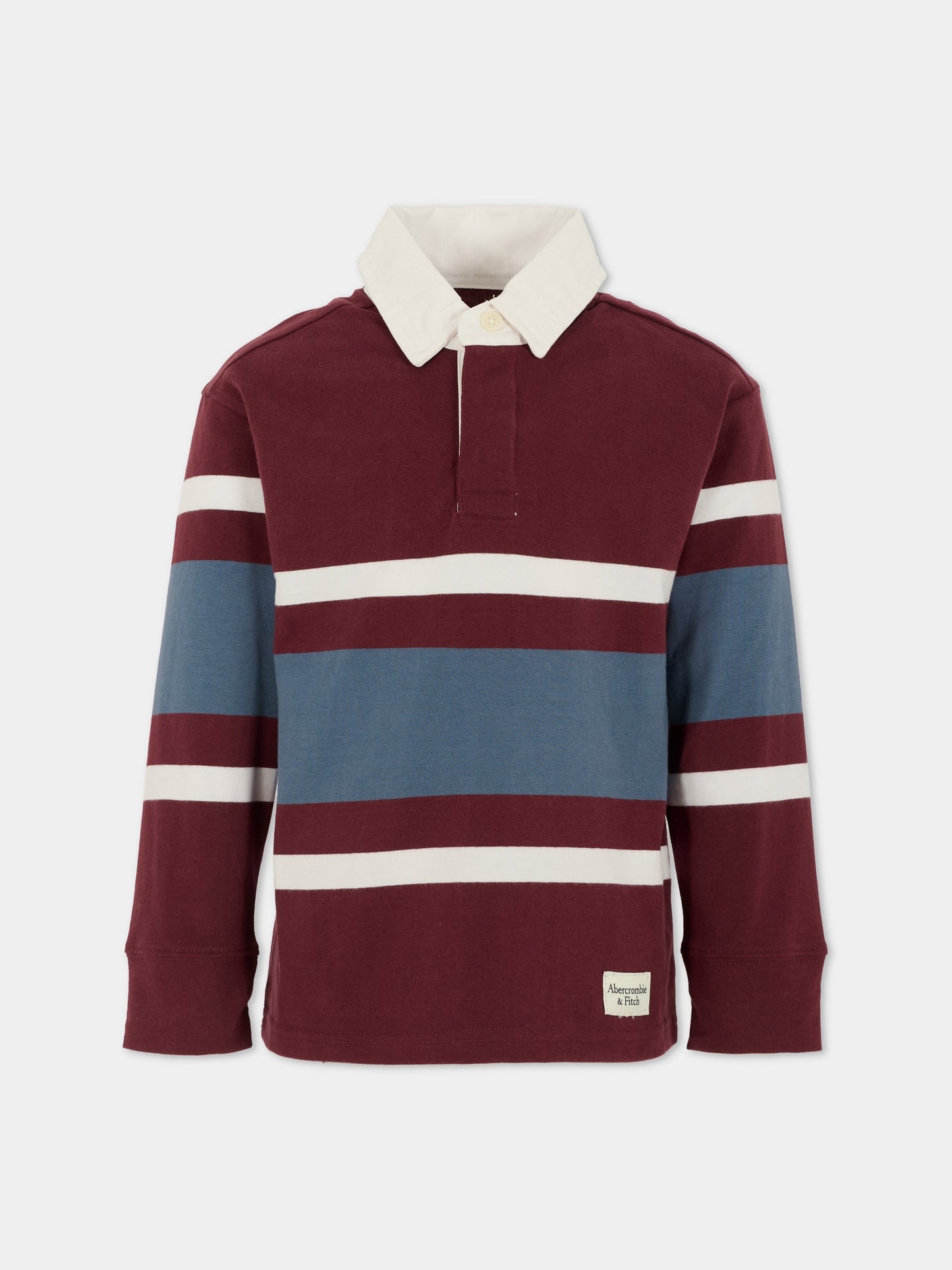 Polo bordeaux per bambino con patch,Abercrombie & Fitch,AF93AF41 93AF41 P4U