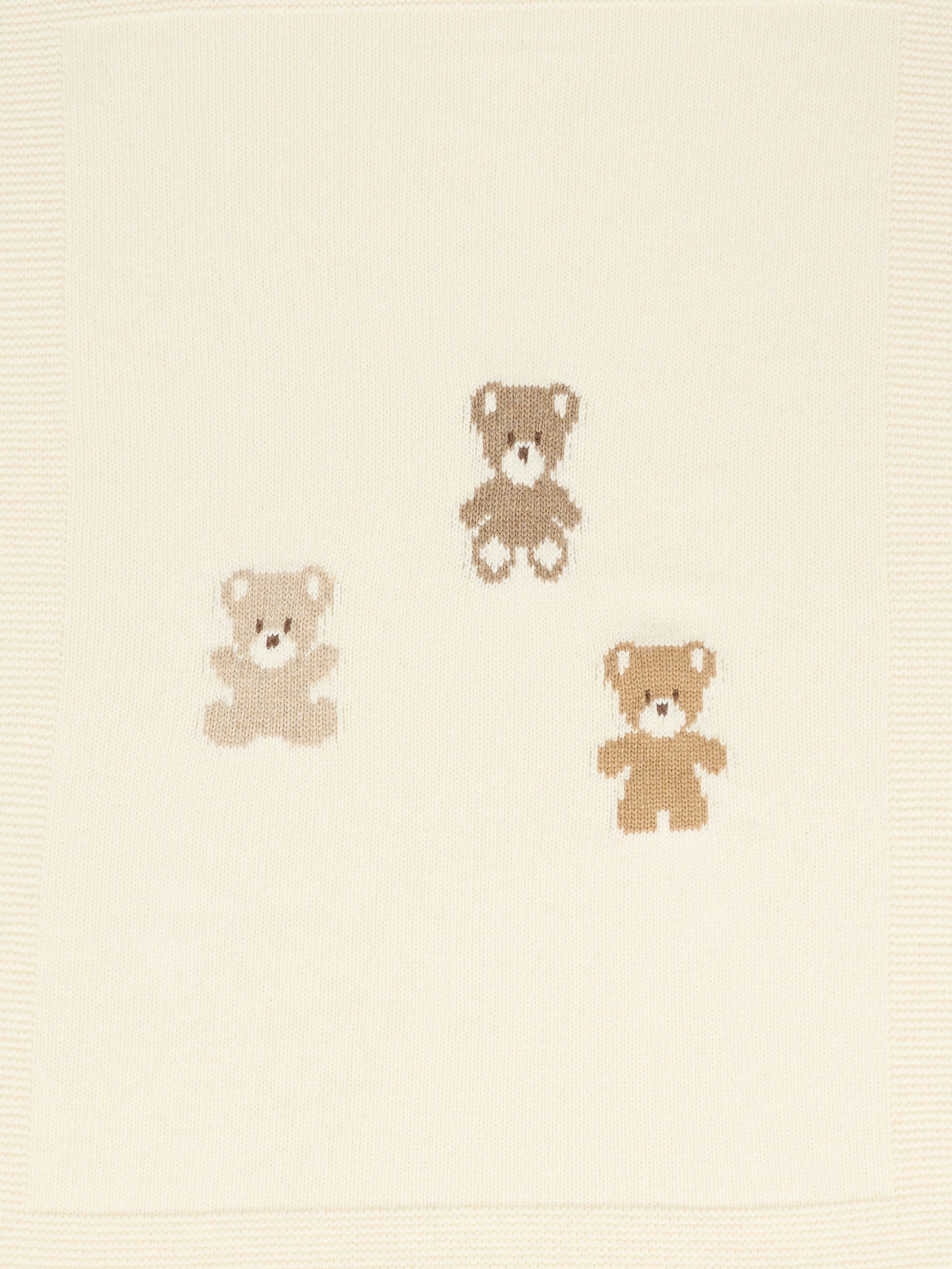 Coperta avorio per neonati con orsetti,J.o. Milano,568A1 PANNA