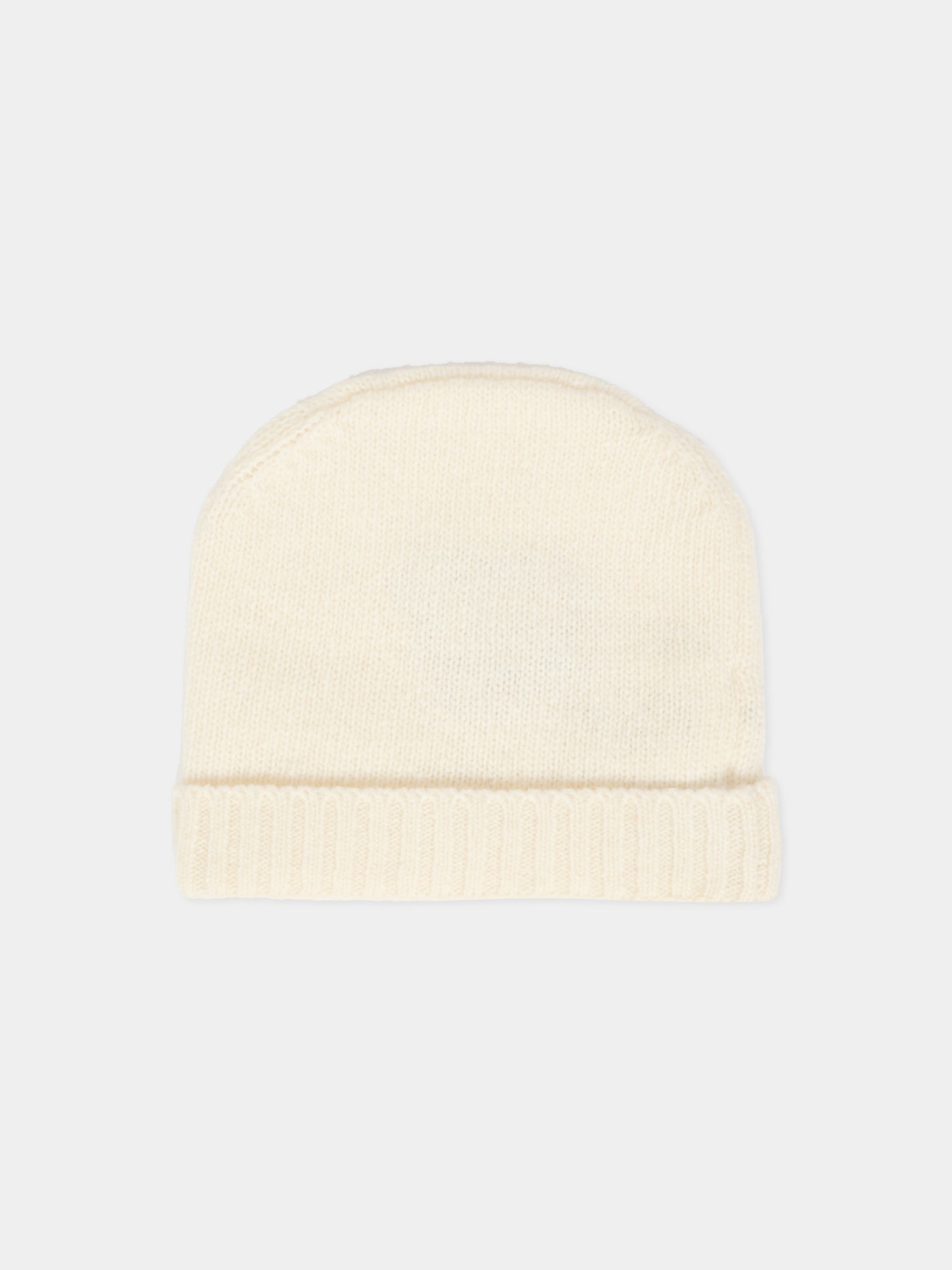 Berretto avorio per neonati con orsetto,J.o. Milano,569A1 PANNA