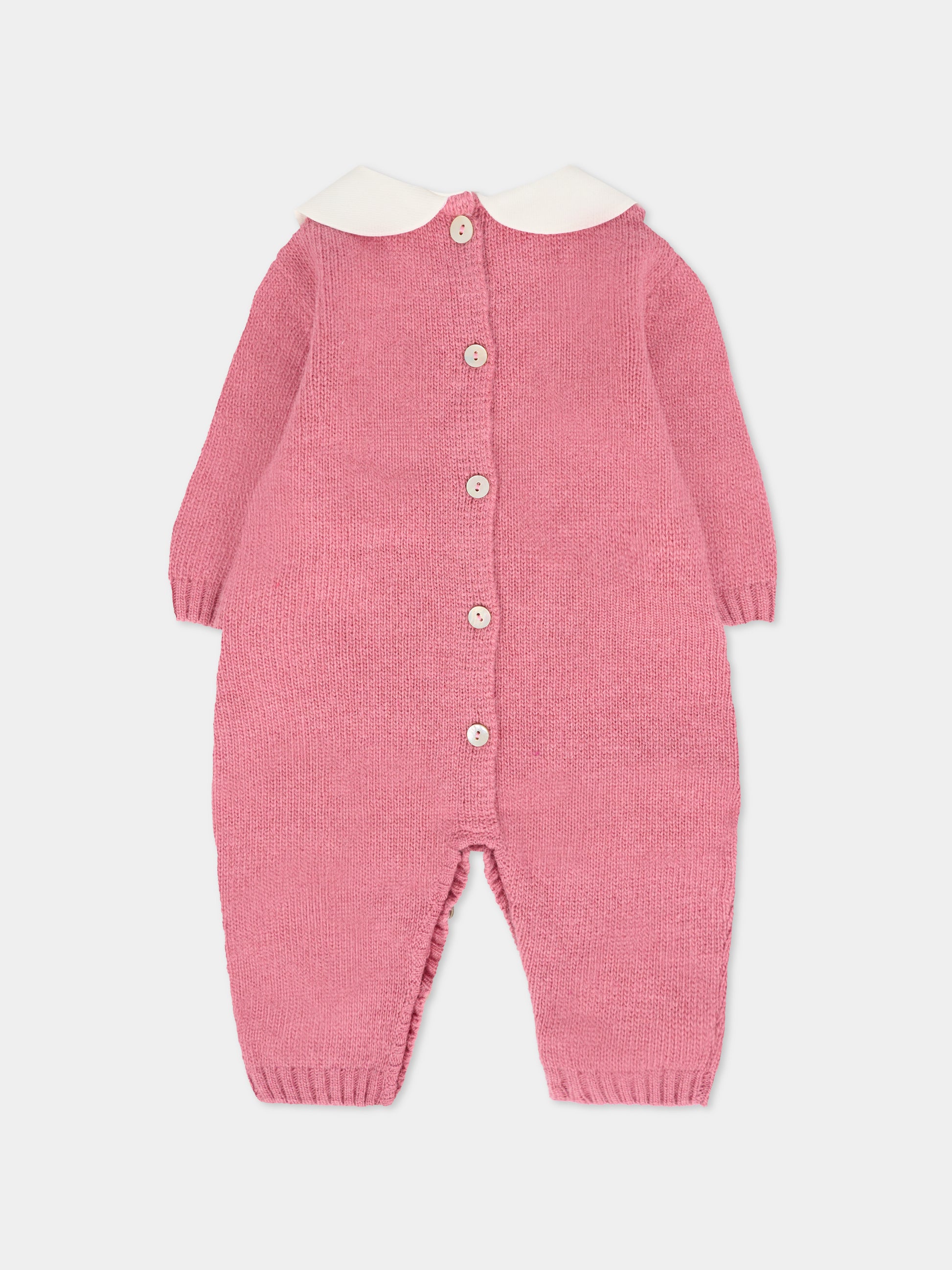 Tutina rosa per neonata con trecce,J.o. Milano,561A2 ROSA ANTICO