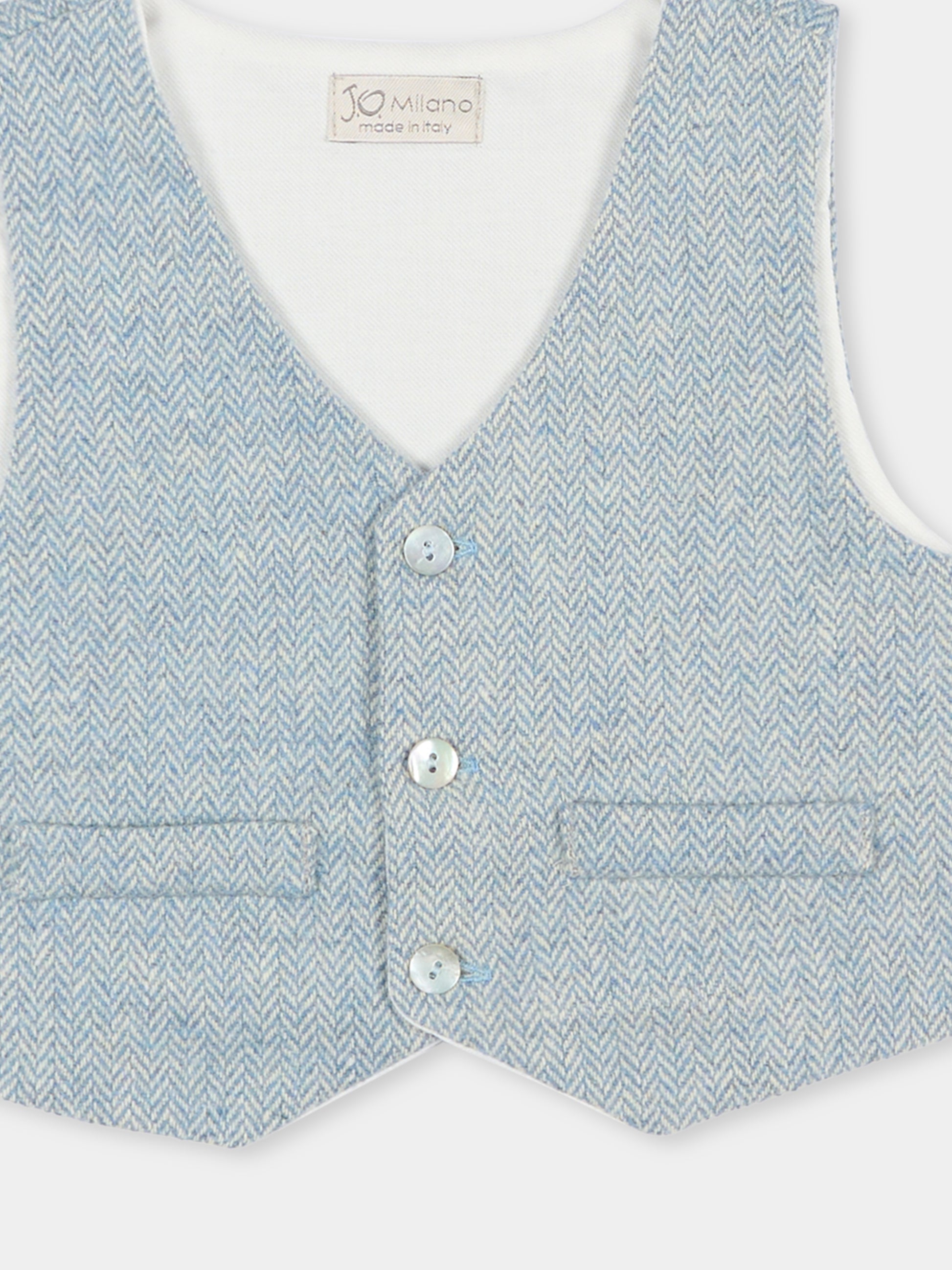 Panciotto celeste per neonato,J.o. Milano,563G1 AVIO