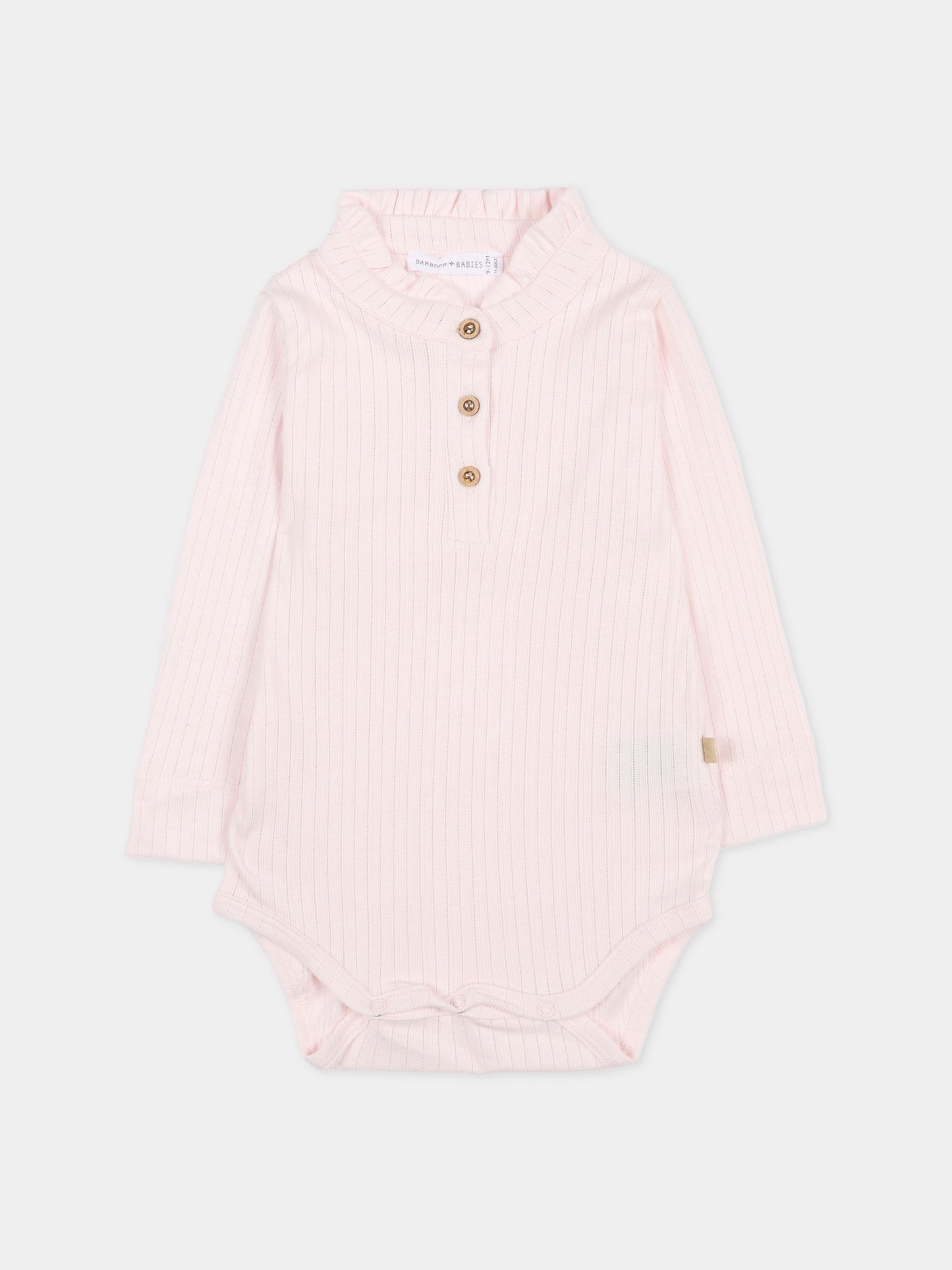 Body rosa per neonata,Bamboom,1021 PINK BLUSH