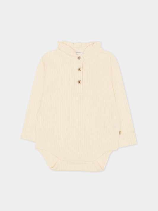 Body avorio per neonata,Bamboom,1021 WARM WHITE