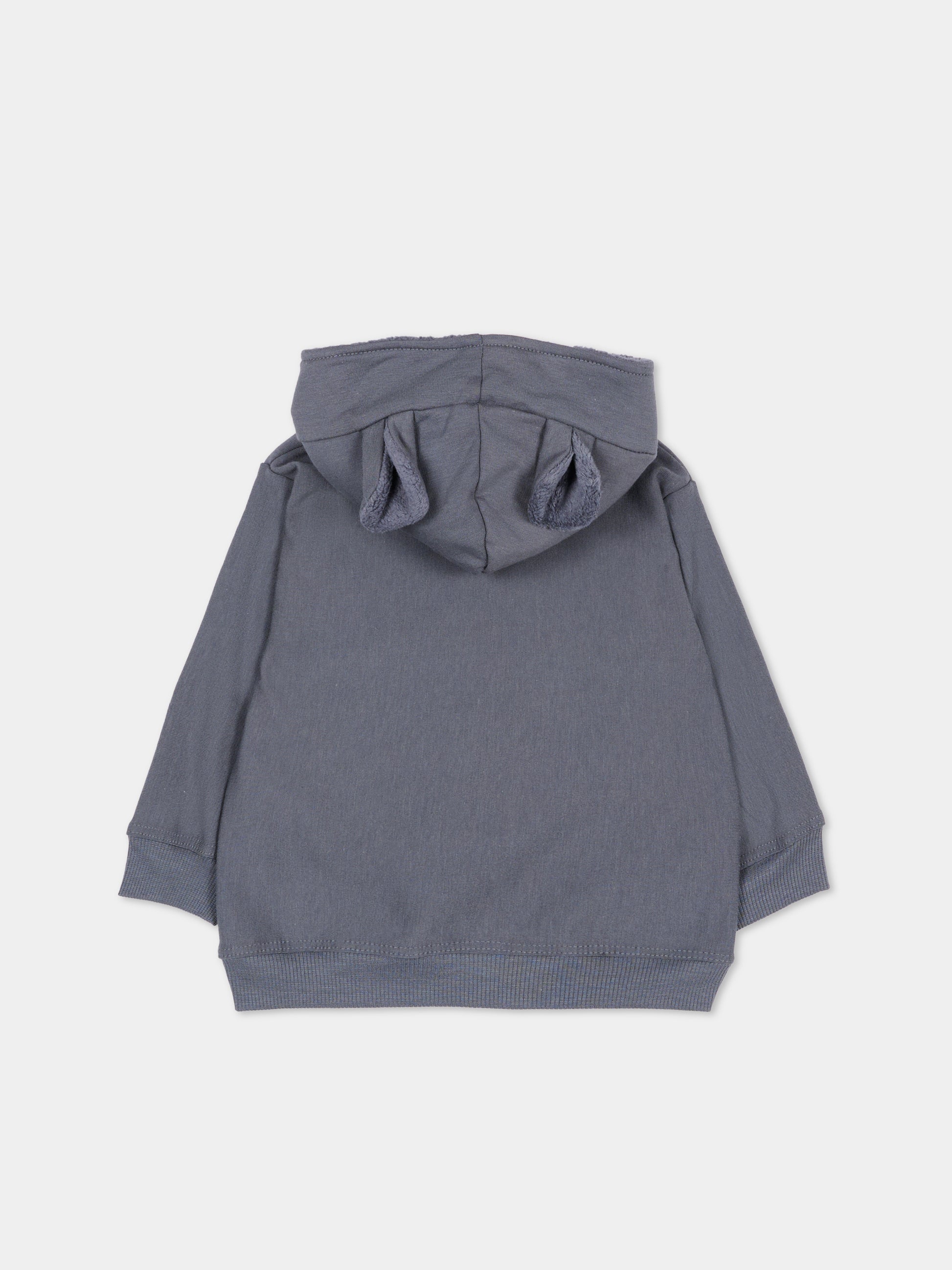 Felpa blu per neonato con orecchie,Bamboom,1055 MIDNIGHT BLUE