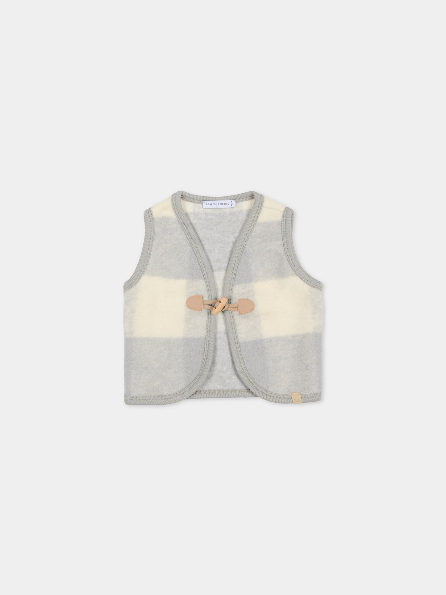 Gilet grigio per neonati,Bamboom,1067 MOSS GREY