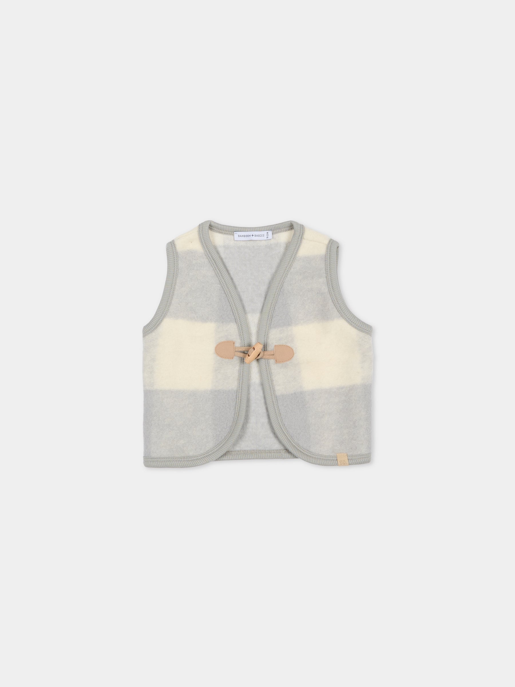 Gilet grigio per neonati,Bamboom,1067 MOSS GREY